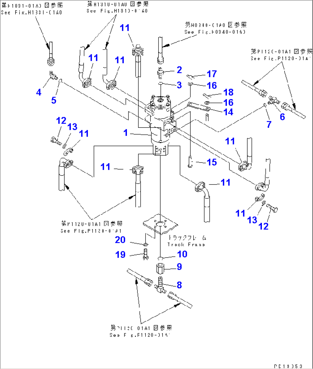SWIVEL JOINT (CONNECTING PARTS) (TRAVEL SPEED 3RD)