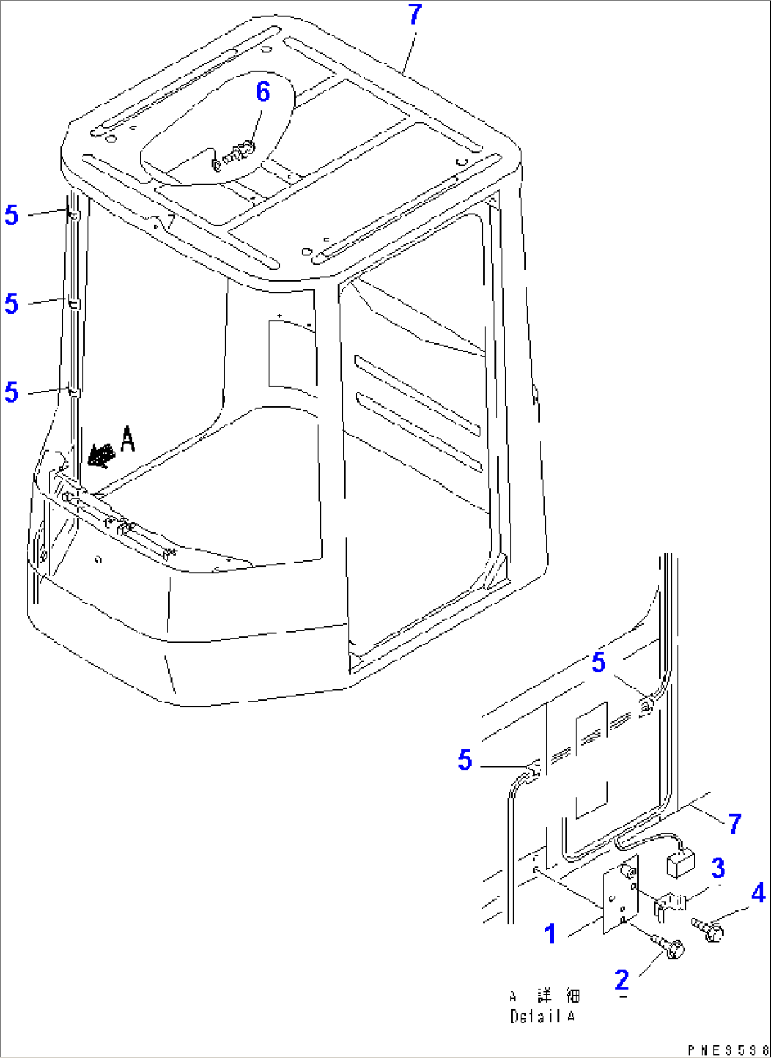 ROPS CAB (ELECTRICAL SYSTEM MOUNTING PARTS)