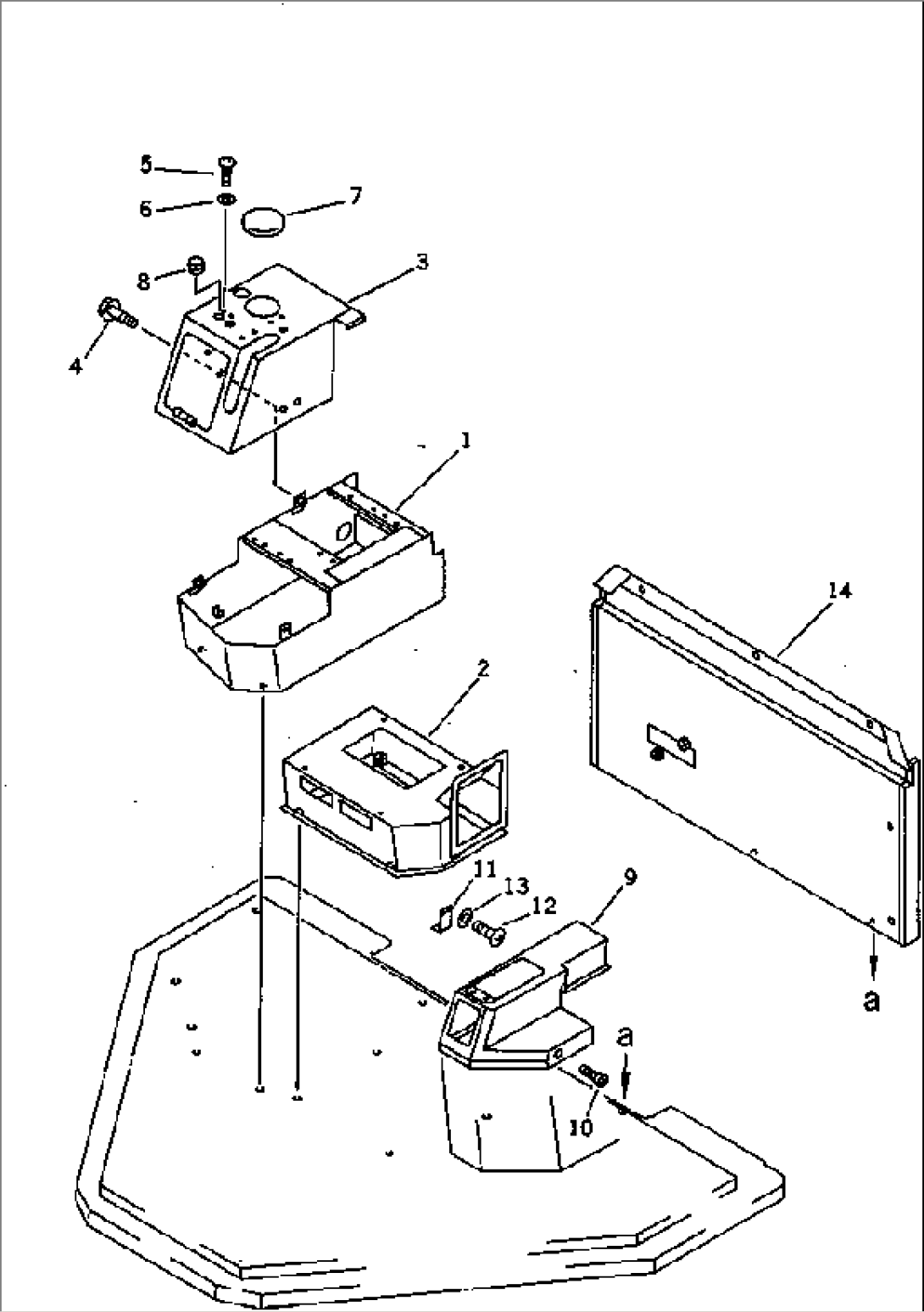 CONSOLE BOX (FOR 2-PERSONS CAB)(#20001-29999)