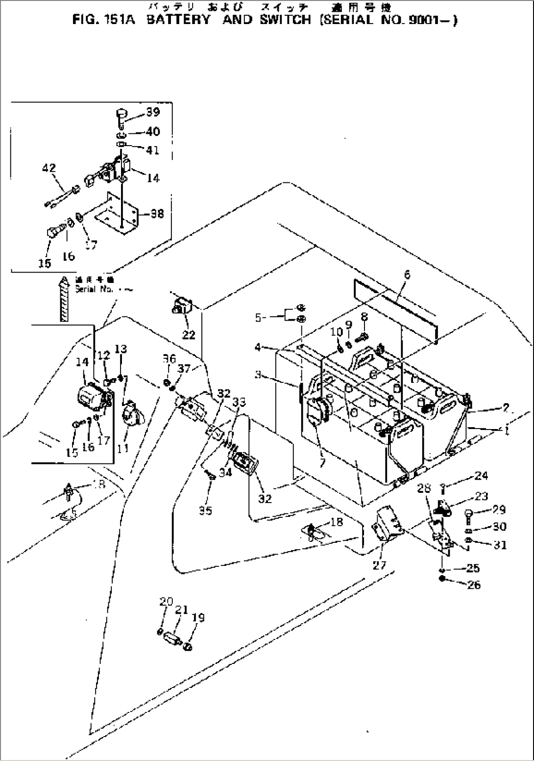 BATTERY AND SWITCH(#9001-)