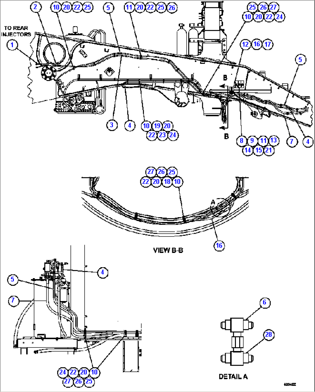AUTOMATIC LUBRICATION - FRAME PIPING