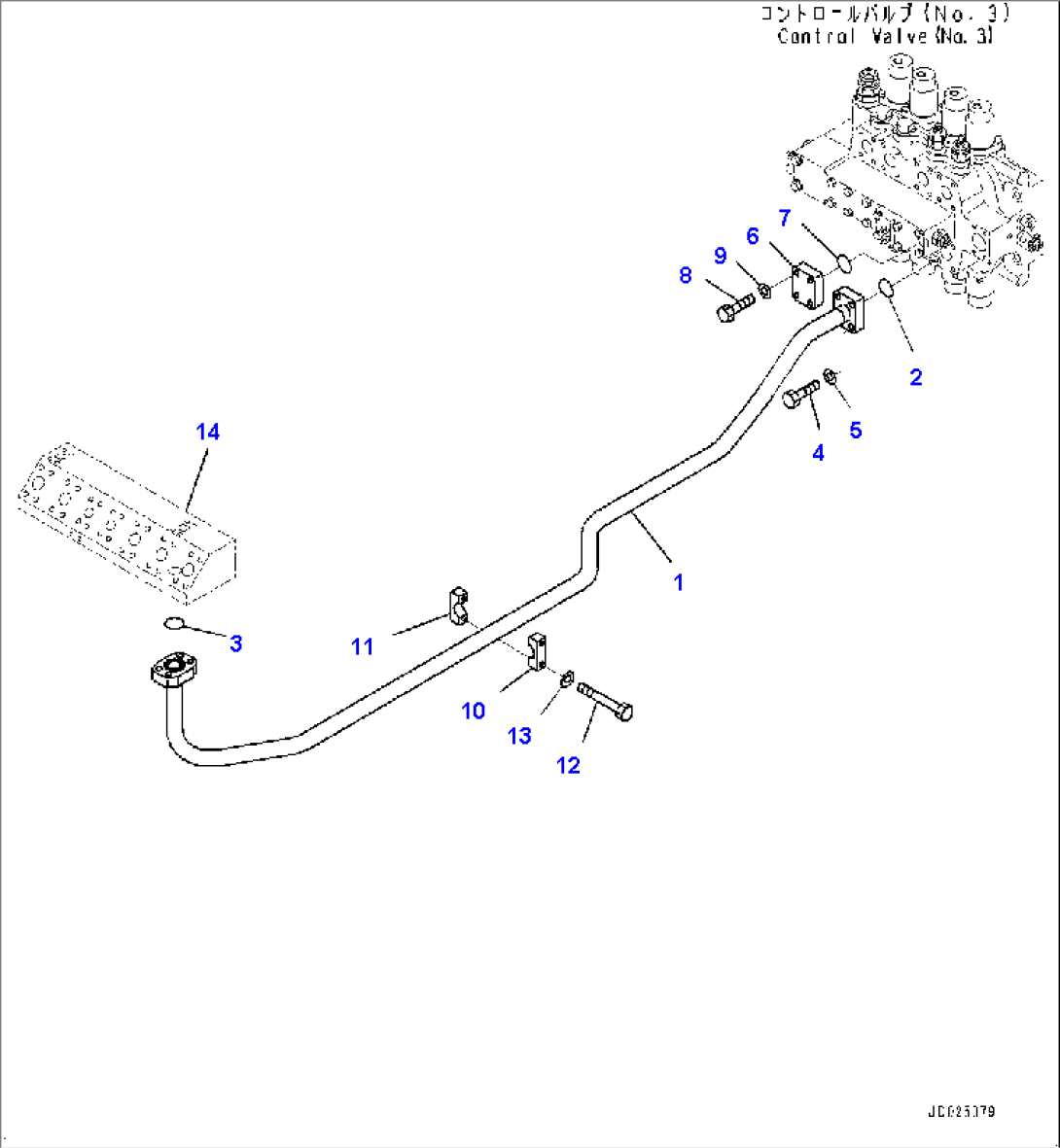 Bucket Piping, No.3 Valve (#35201-)