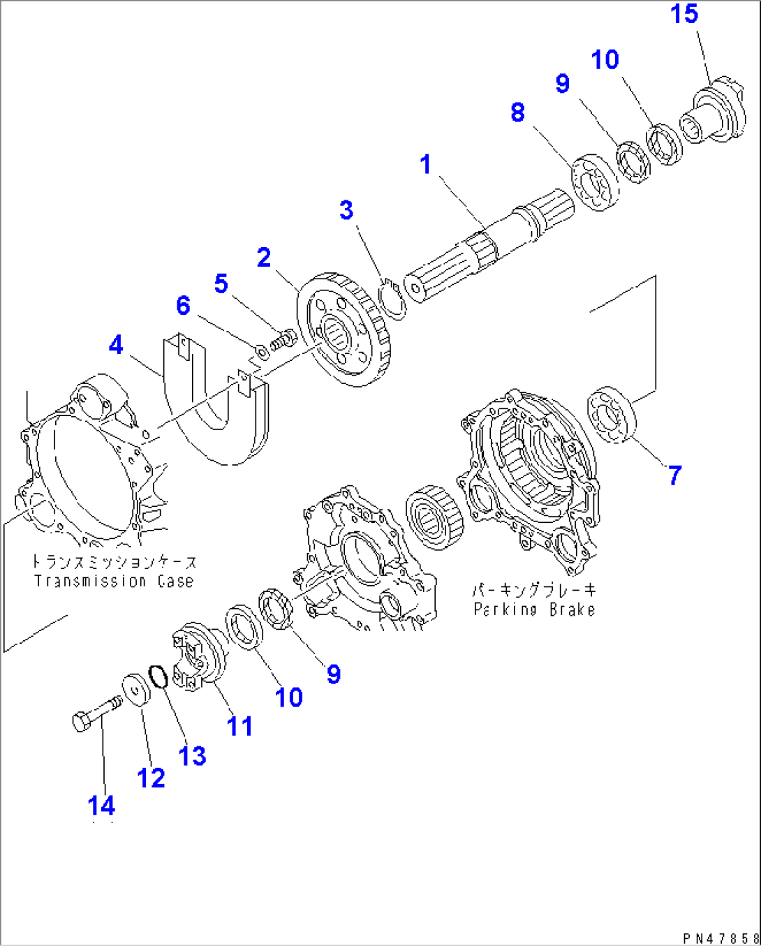 TRANSMISSION (OUTPUT SHAFT) (SNOW REMOVING SPEC.)(#60001-)