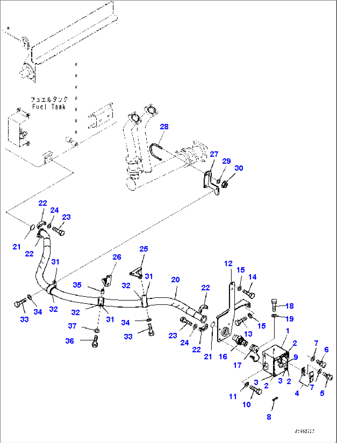 Fuel Piping, Fuel Inlet Piping (#8173-9962)