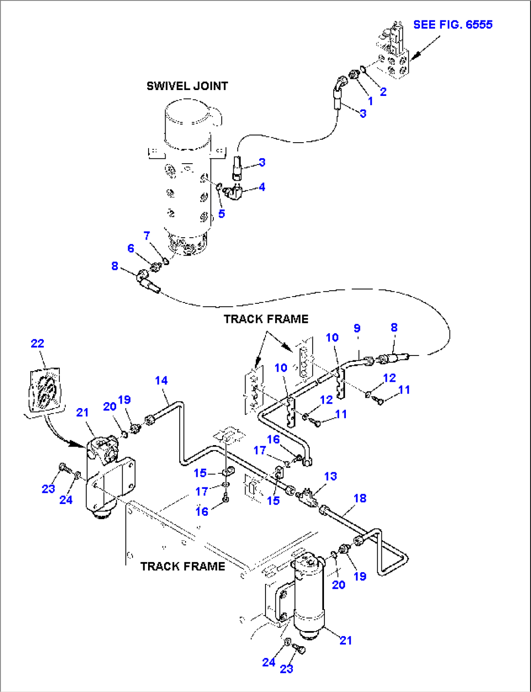 HYDRAULIC PIPING SUSPENSION LOCK CYLINDER LINE