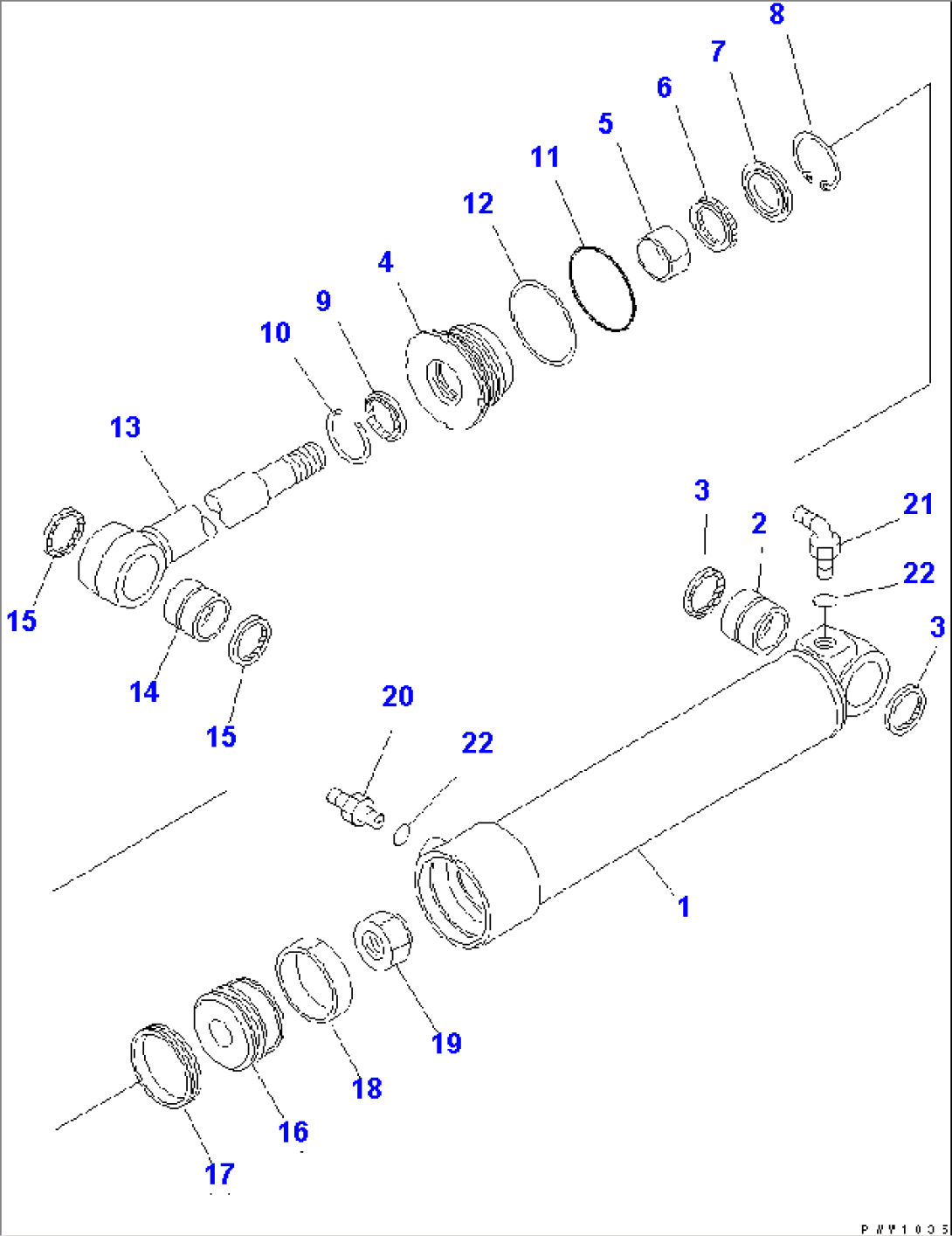 ANGLE CYLINDER (FOR PITCH AND ANGLE SNOW PLOW)