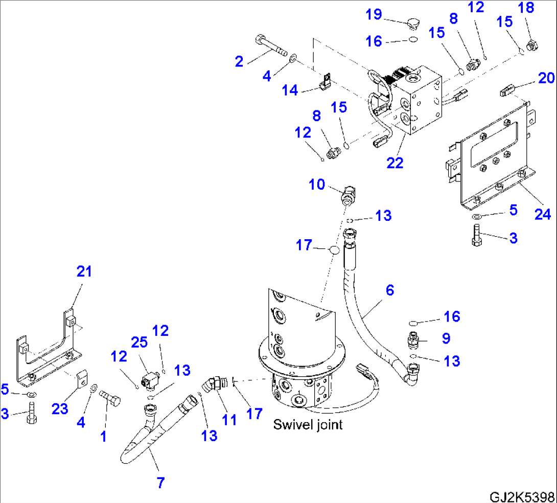 SWIVEL JOINT - ATTACHMENT PARTS (FRONT OUTRIGGER - REAR BLADE)