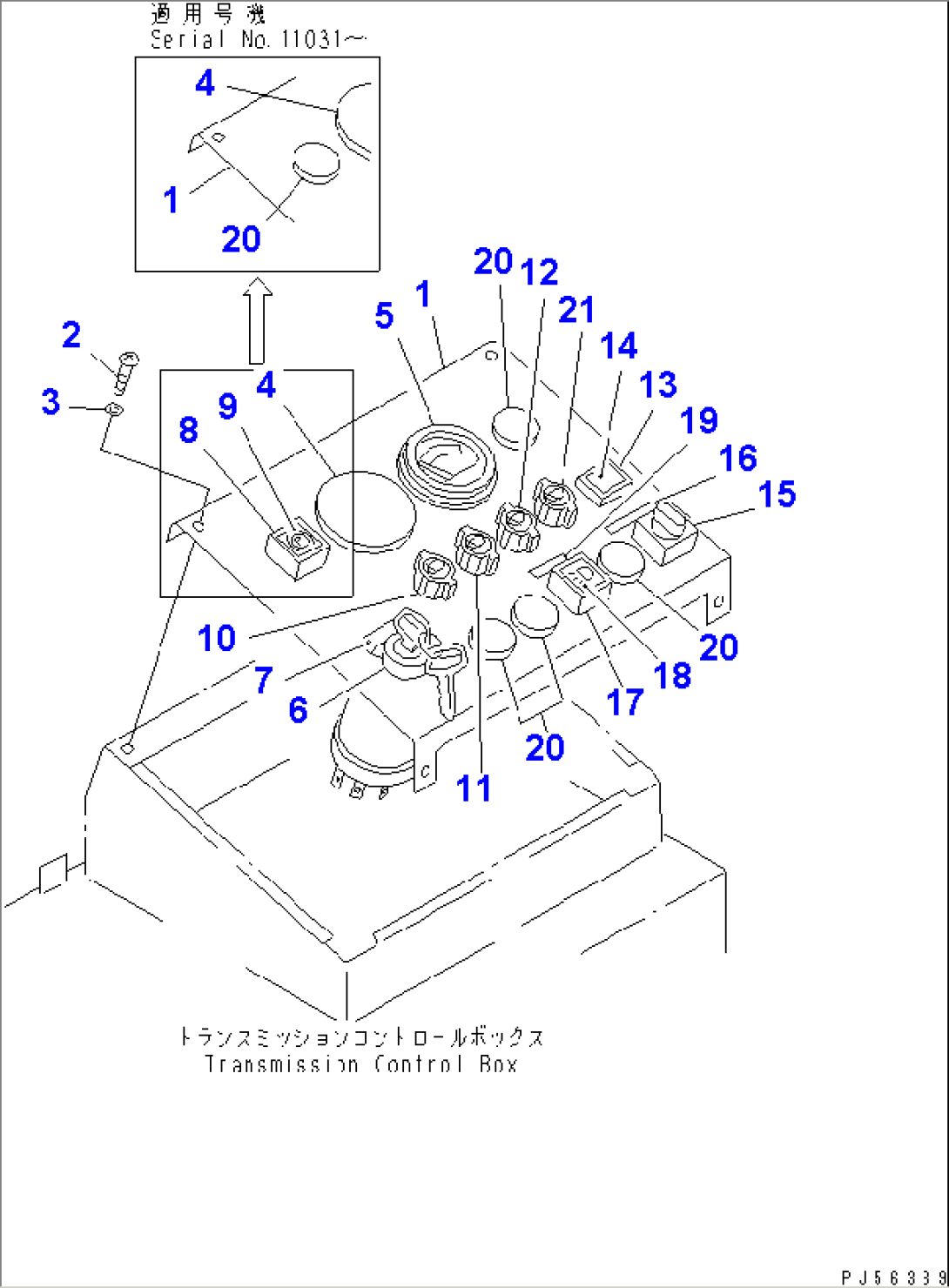 INSTRUMENT PANEL (WITH REAR WIPER AND DOOR WIPER)(#11009-)