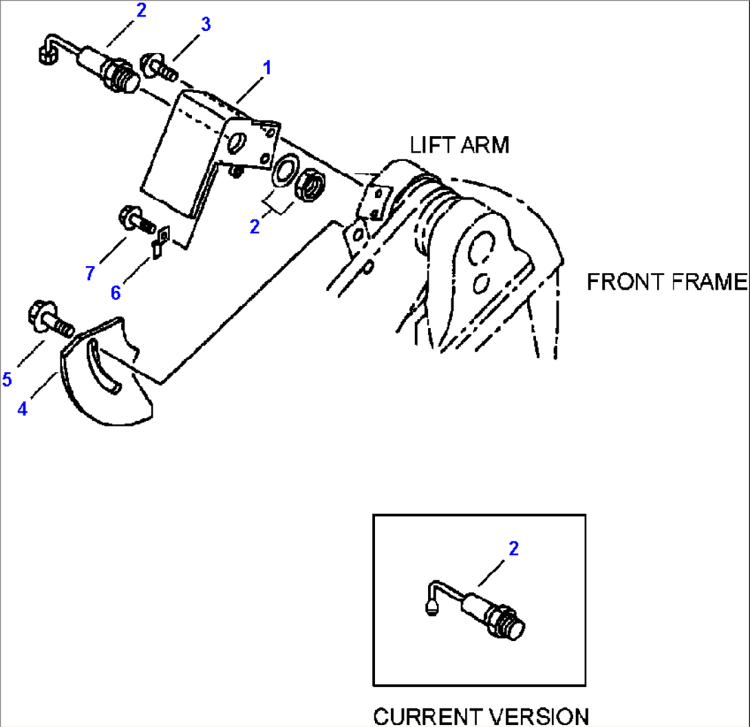 FIG. T4110-01A1 BOOM KICK-OUT AND BUCKET POSITIONER