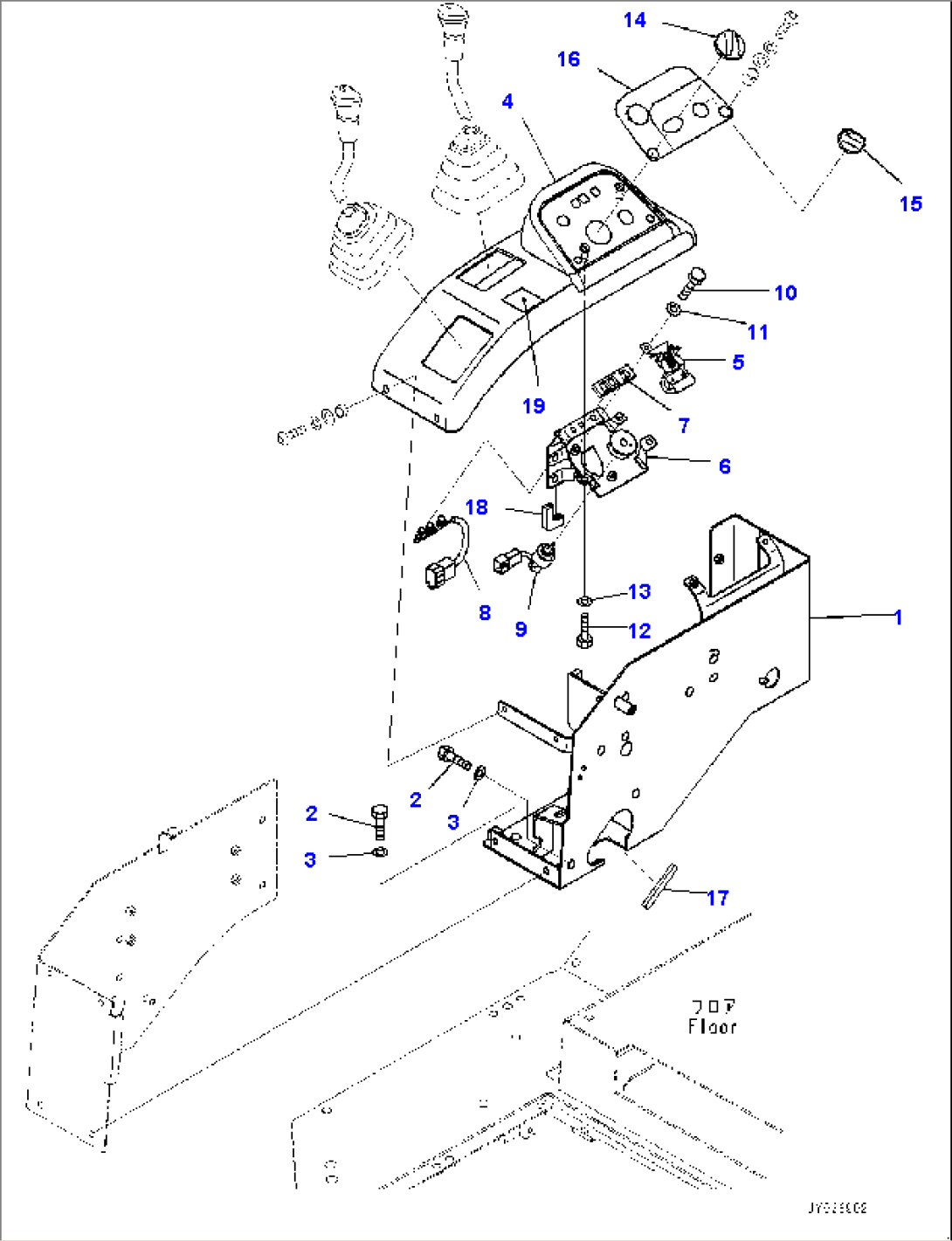 Floor Frame, Floor, Console, R.H. (#64538-)