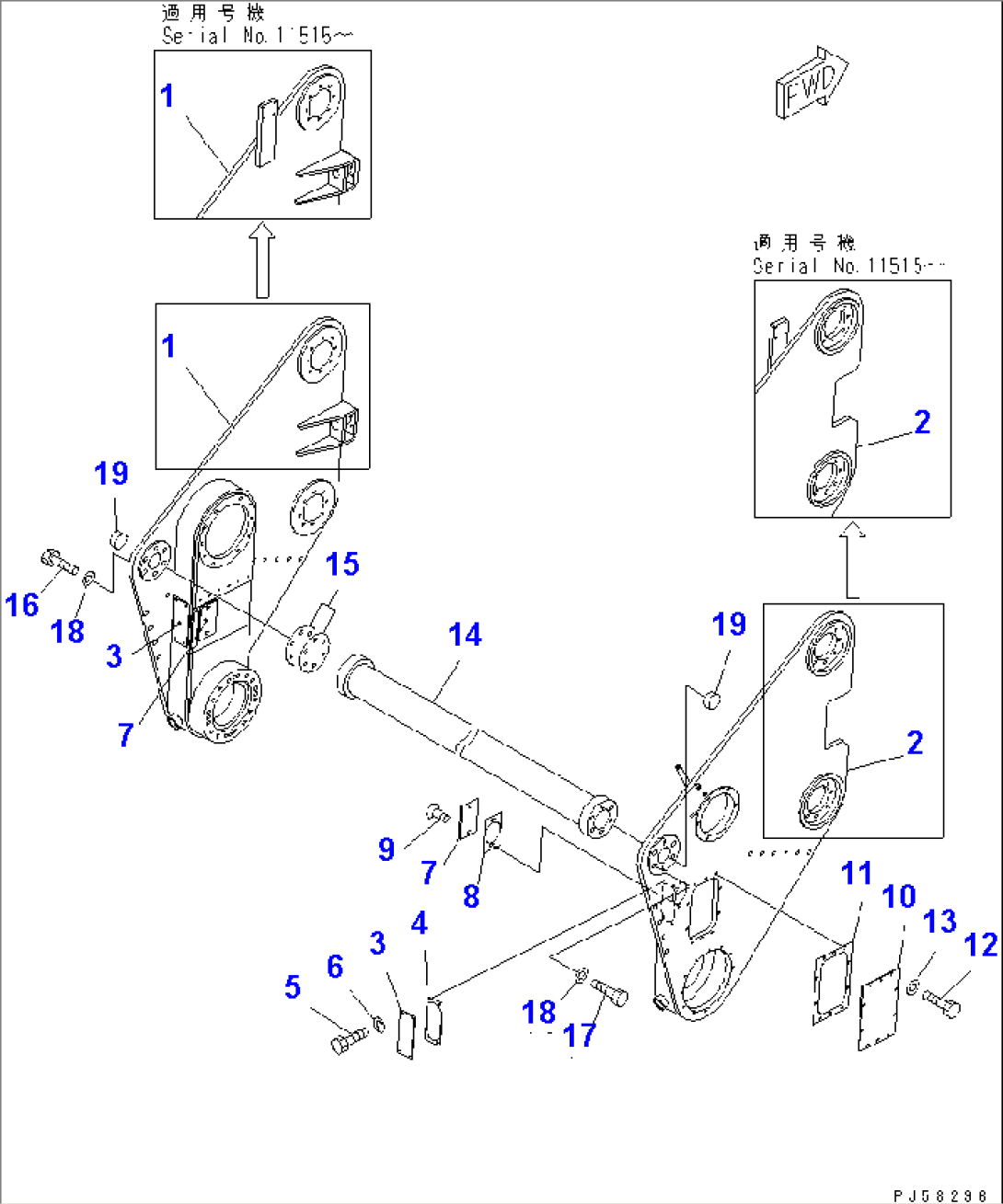 ROTOR (3/10) (1M DISC SPEC.) (SIDE FRAME)(#11505-)