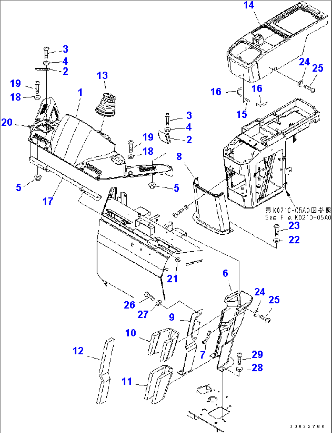 FLOOR (COVER) (FOR 2-PERSONS CAB)