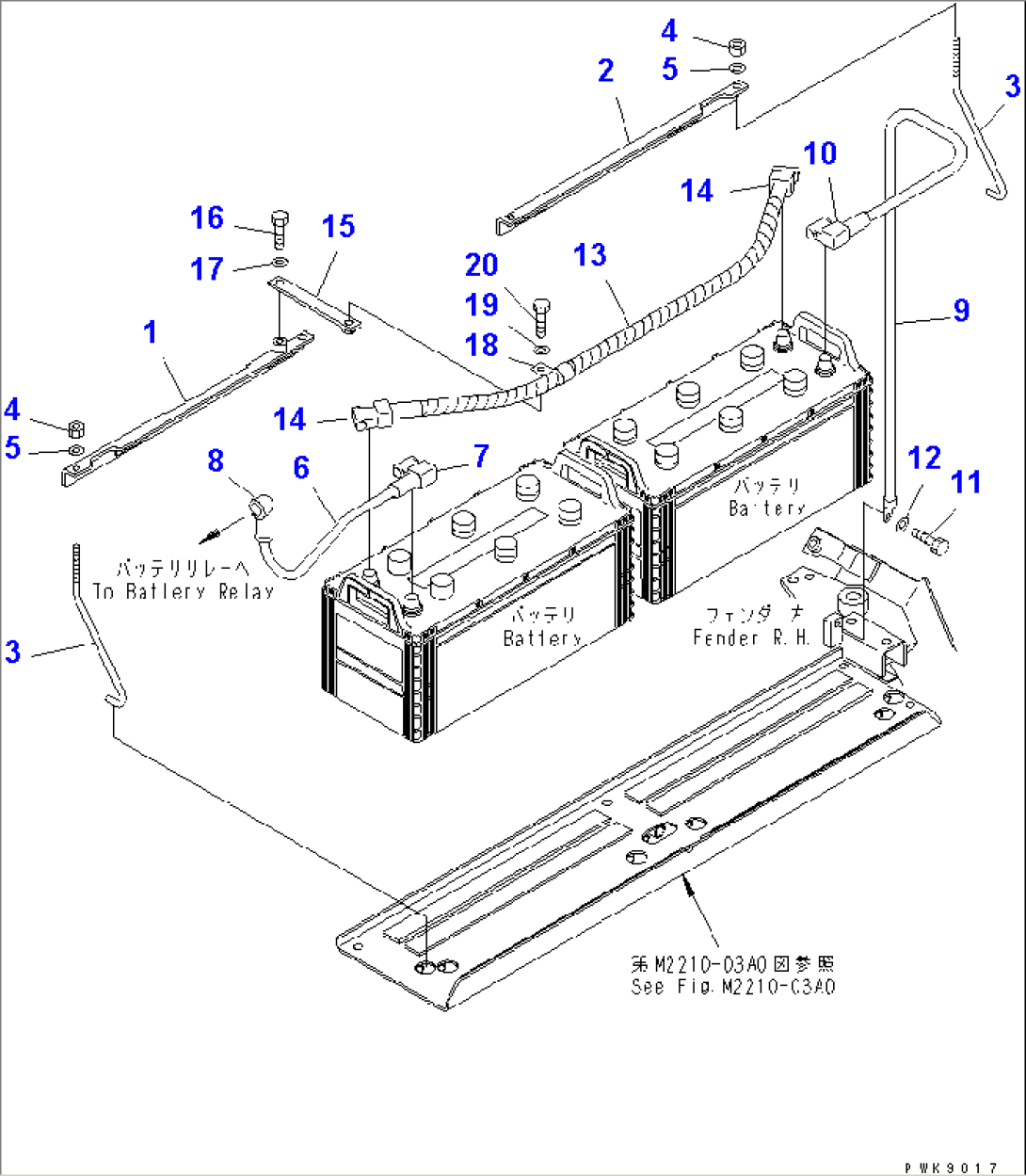 BATTERY WIRING(#1004-)
