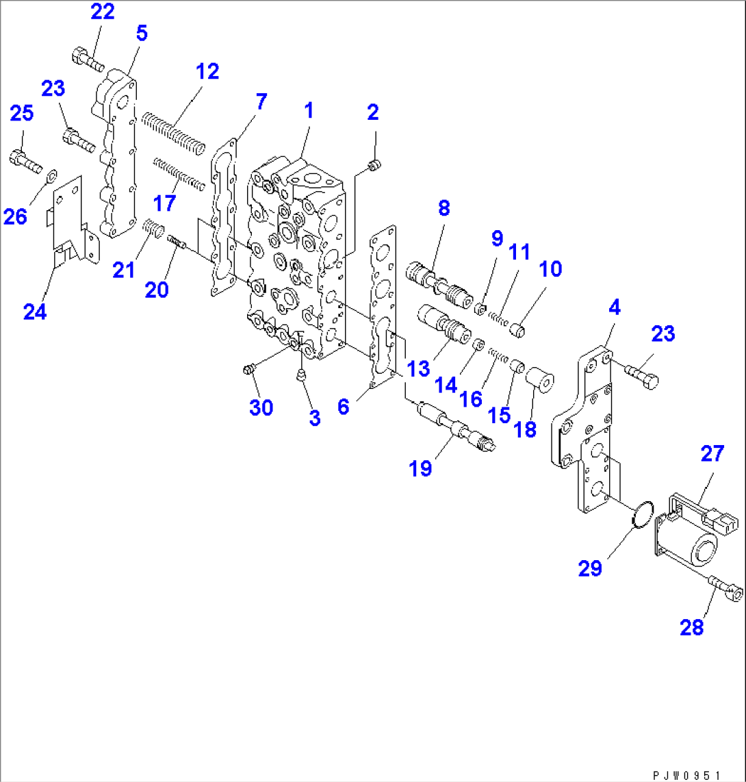 TRANSMISSION CONTROL VALVE (2/4) (UPPER VALVE)(#(1456)-)