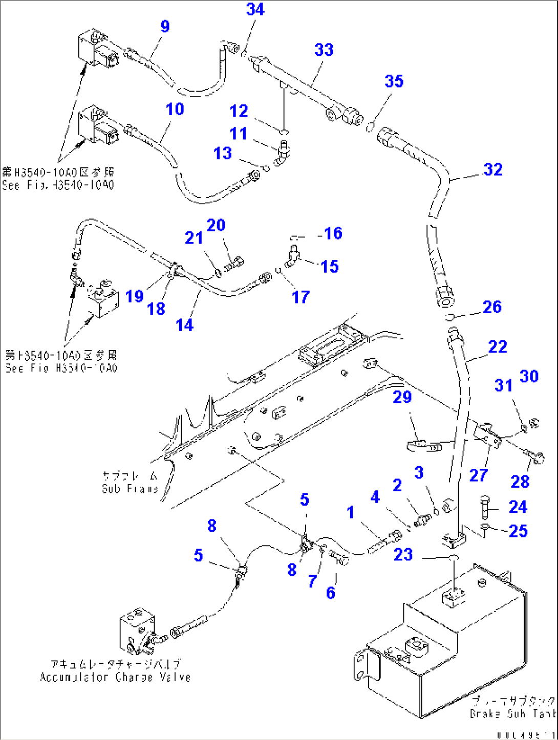 BRAKE PIPING (RETURN LINE)(#2001-)