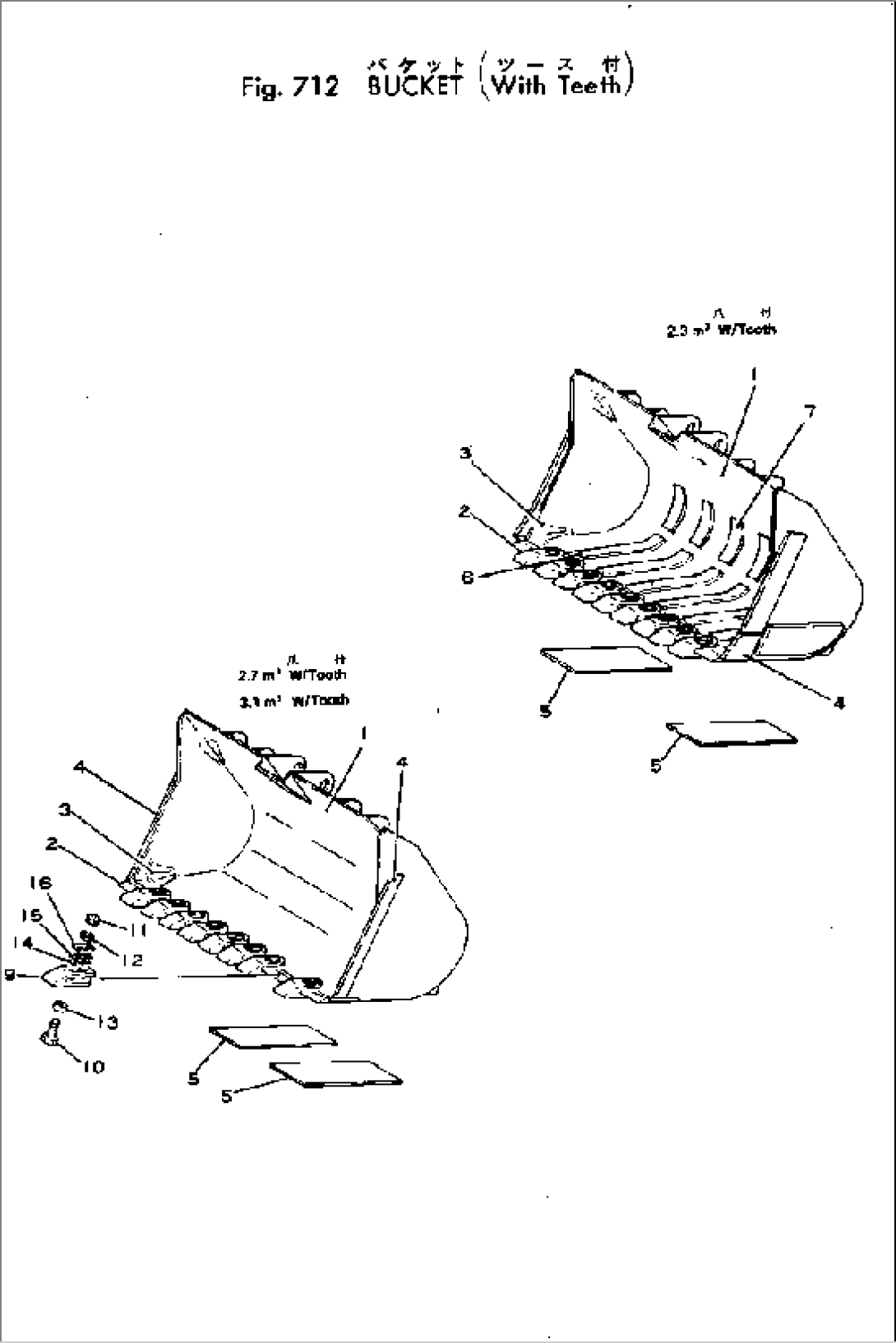 BUCKET (WITH TOOTH)