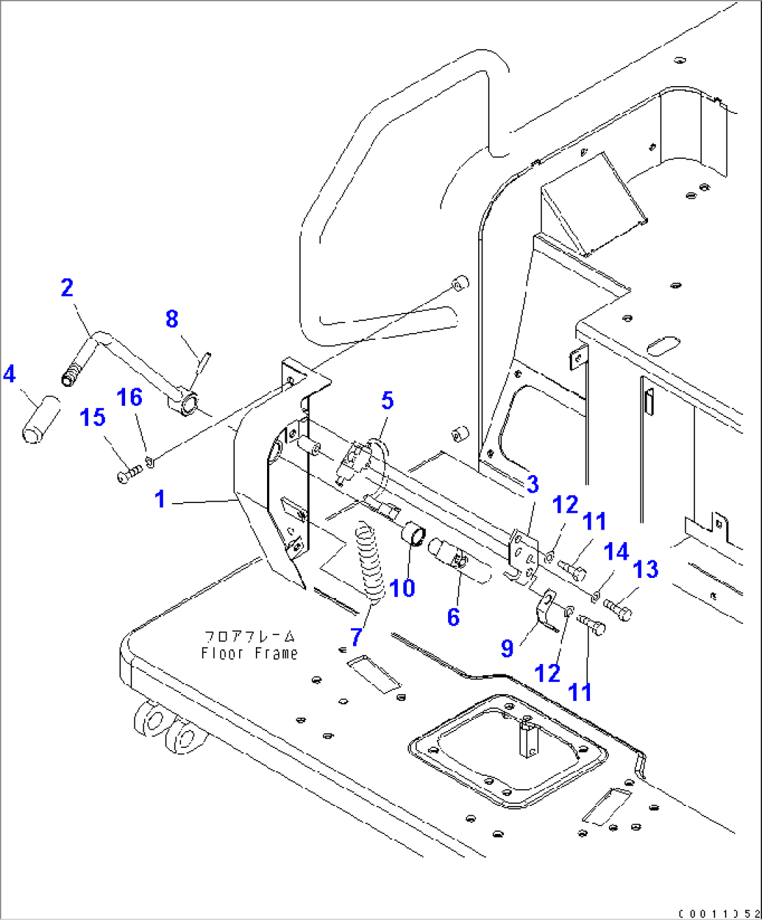 FLOOR FRAME (LOCK LEVER) (CANOPY)