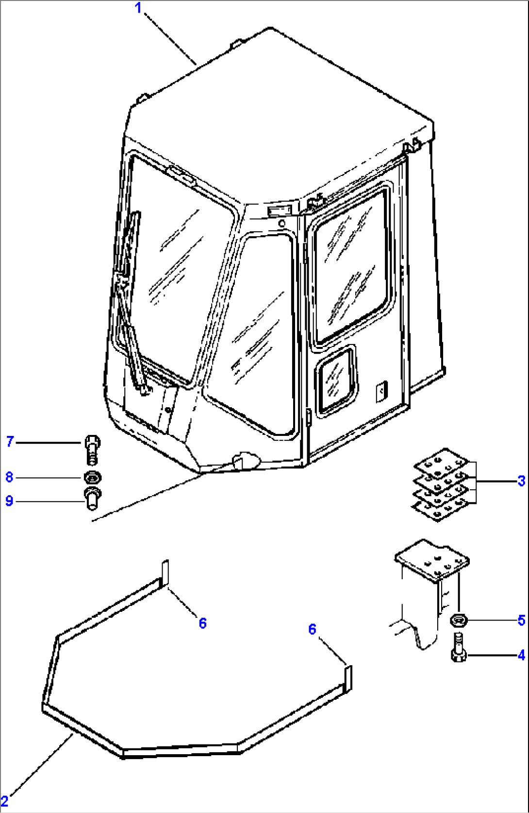 ROPS CAB MOUNTING PARTS