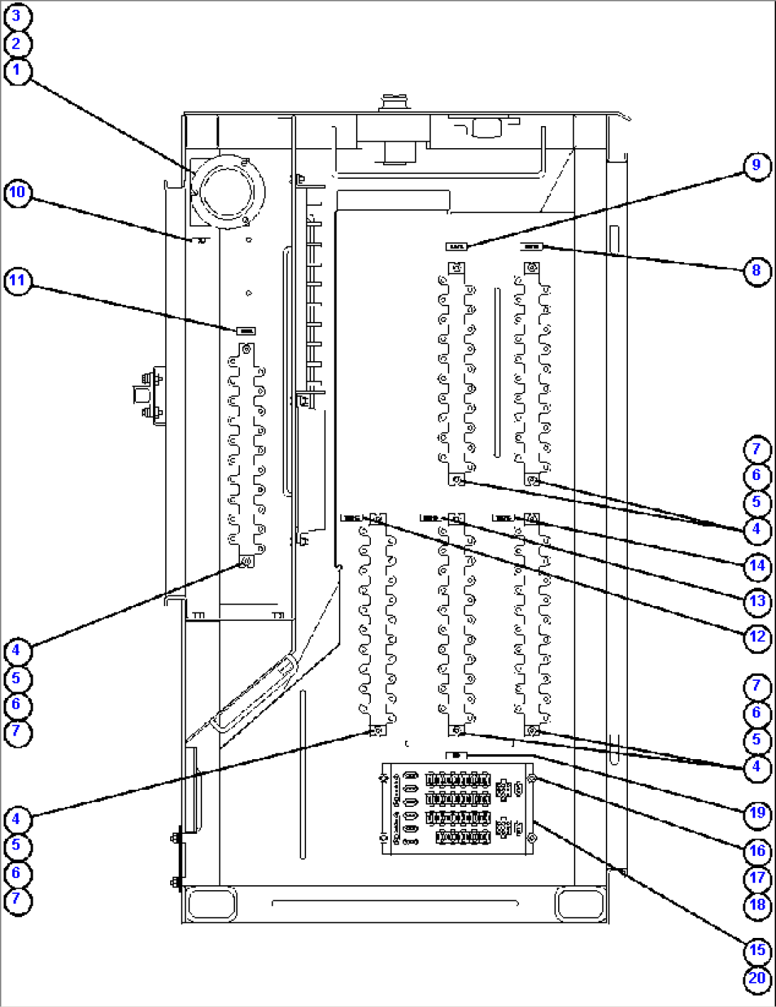 CONTROL CABINET RIGHT DOOR (RIGHT SIDE WALL)