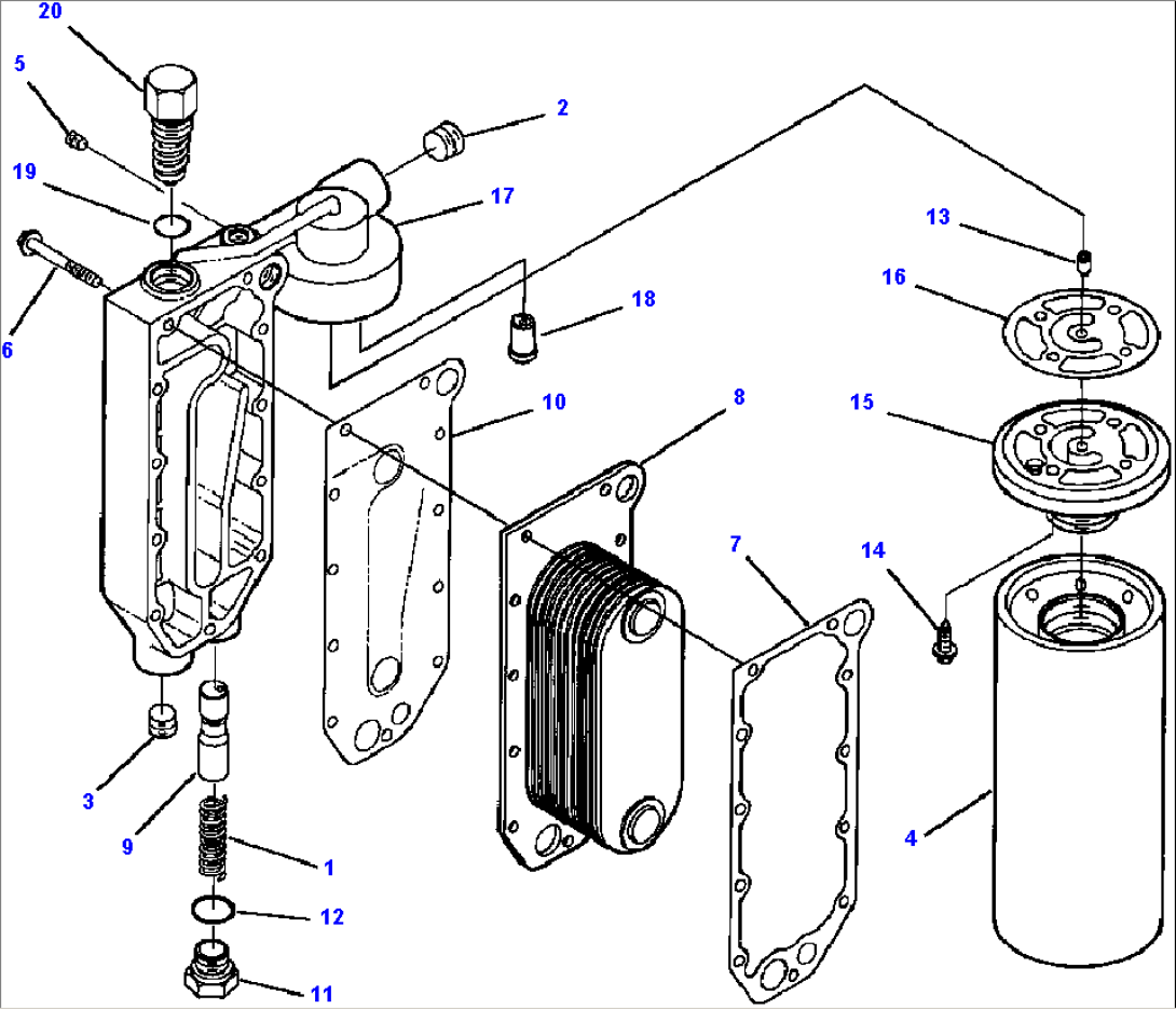 FIG. A3112-A3A4 LUBRICATION OIL COOLER