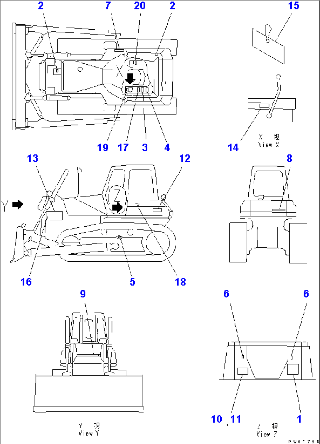MARKS AND PLATES (SPANISH) (FOR EU) (D65EX)(#62967-65000)
