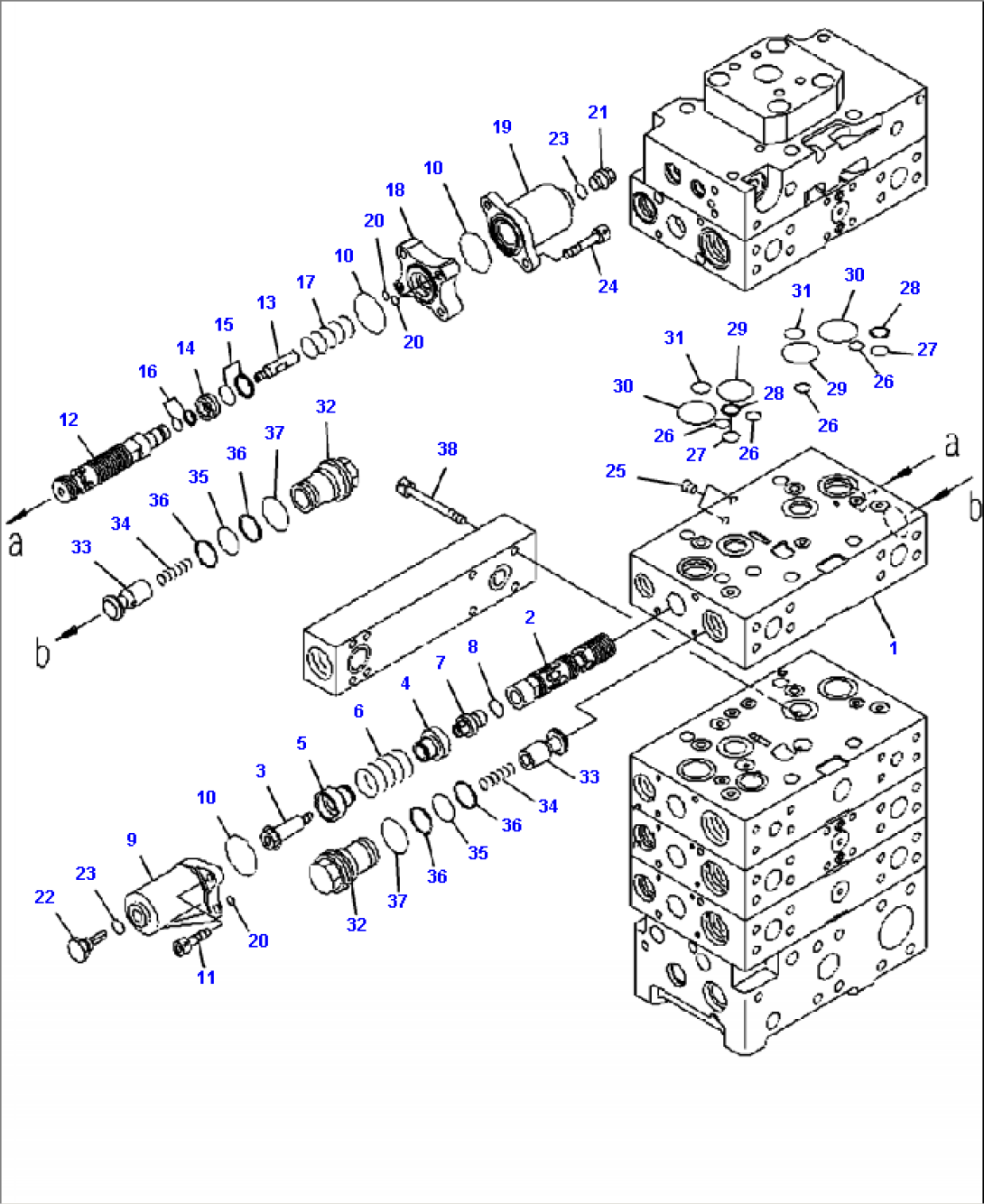 H0121-03B0 MAIN VALVE 3-SPOOL FOR ECSS (3/12)