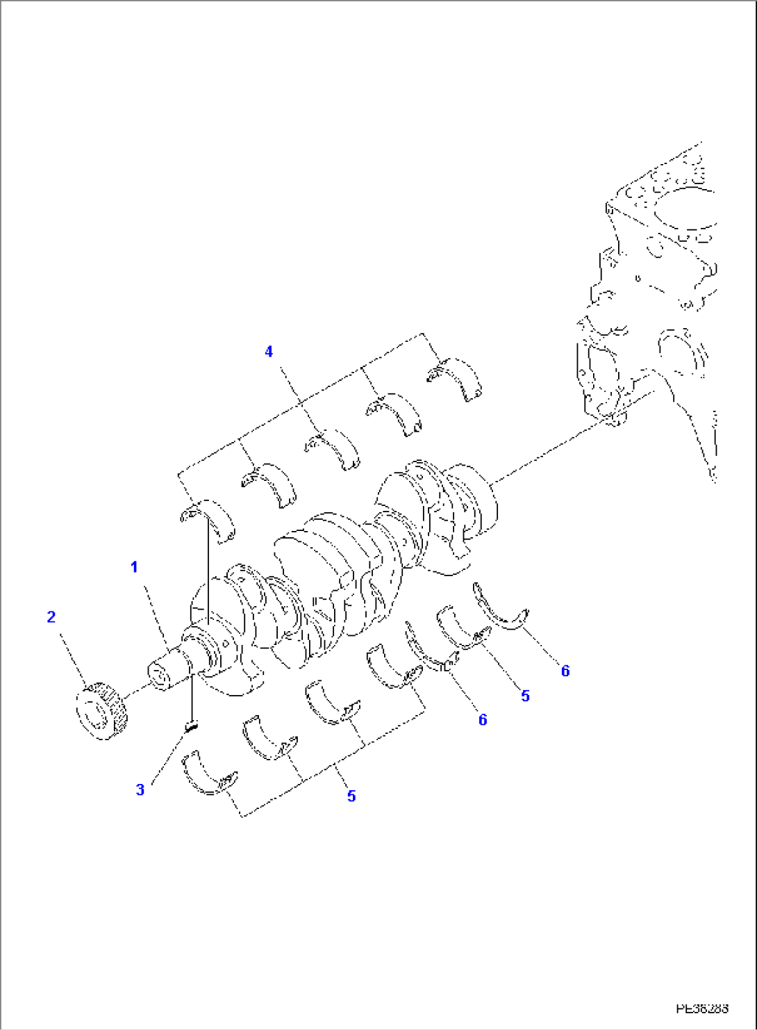 CYLINDER BLOCK, CRANKSHAFT