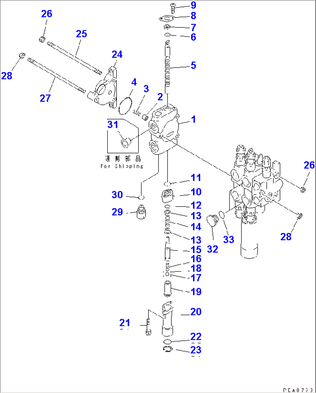3-SPOOL C0NTROL VALVE (2/2) (WITH PRESSURE PICK-UP LINE)