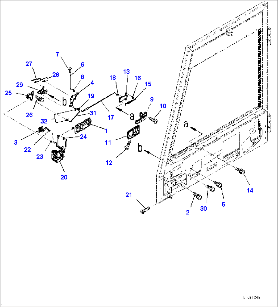 Cab, Door Lock, R.H. (#2848-)