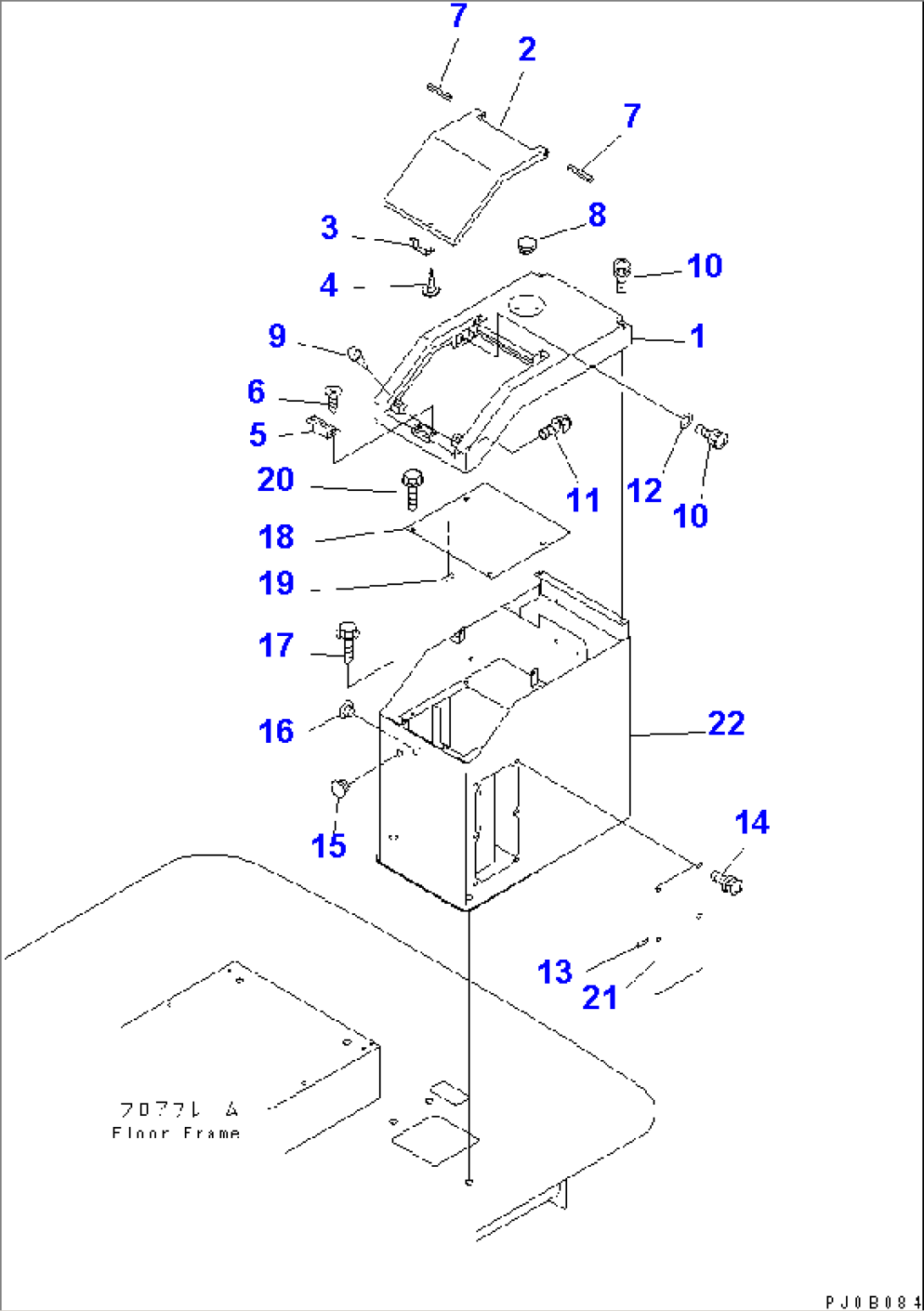 L.H. CONSOLE BOX (1/2)(#54095-)