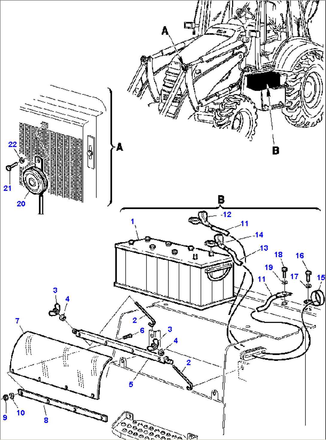 FIG. E1520-01A0 ELECTRICAL SYSTEM - BATTERY