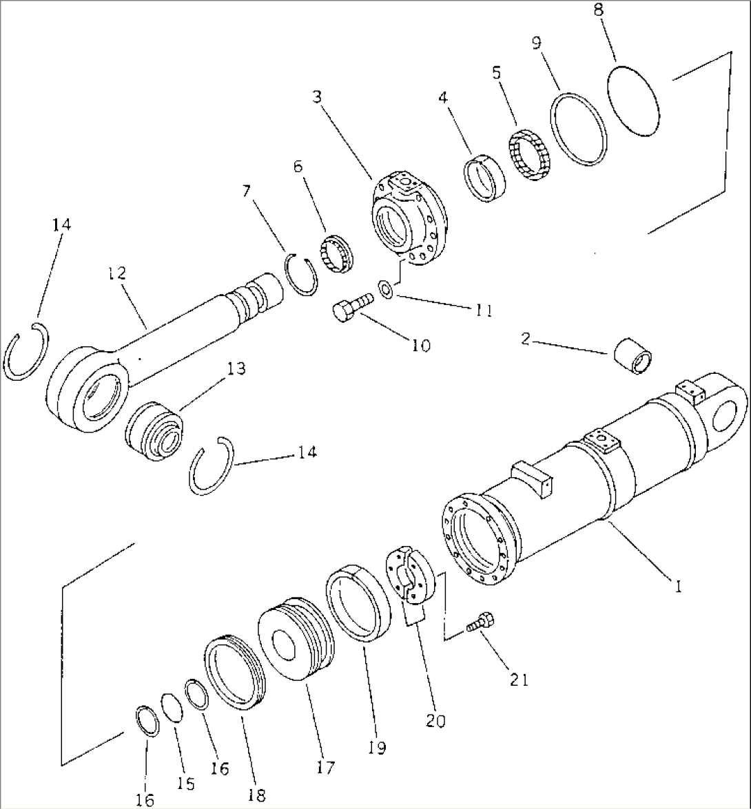 TILT AND PITCH CYLINDER(#10001-10168)