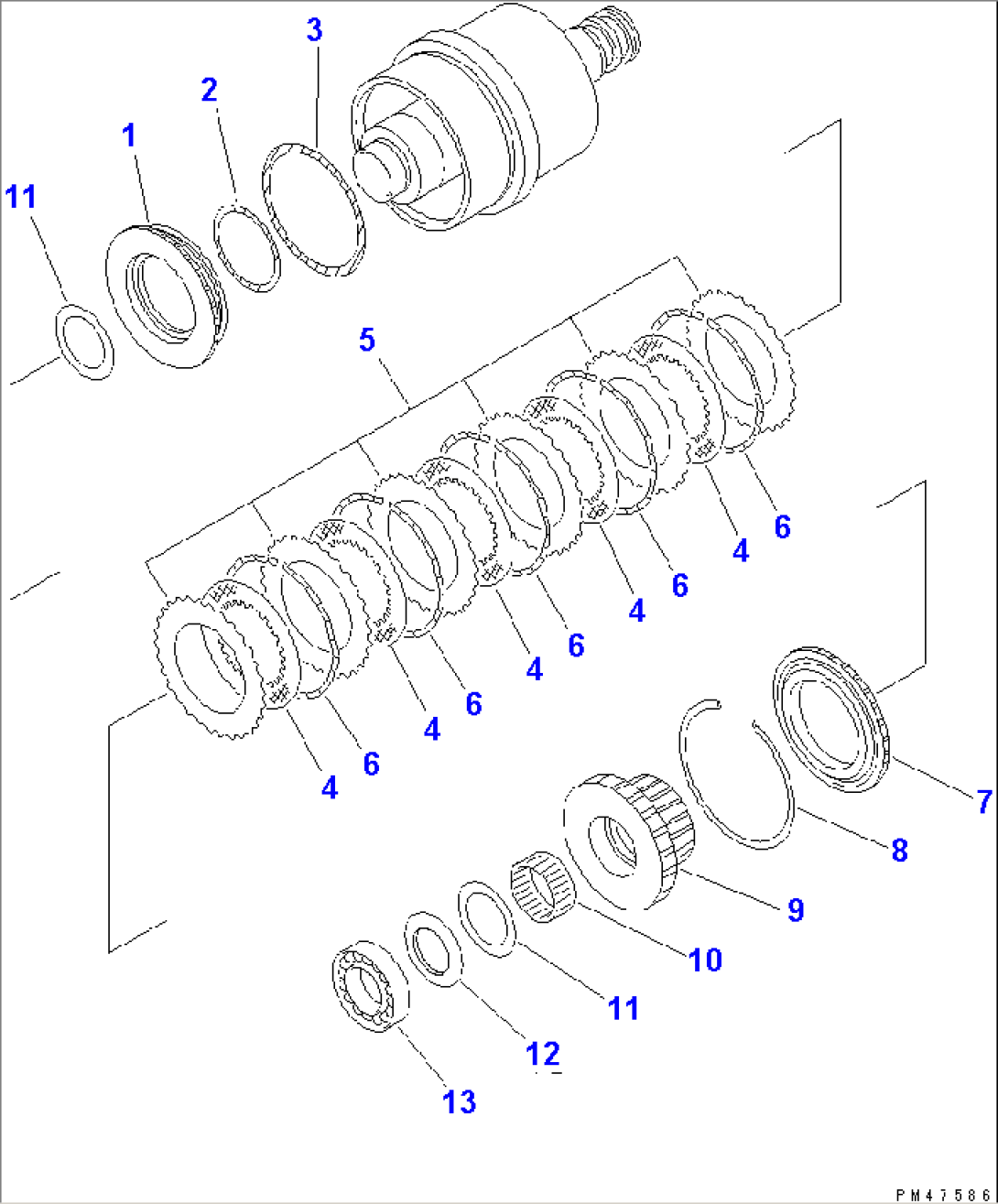 TRANSMISSION (1ST CLUTCH)(#60001-)