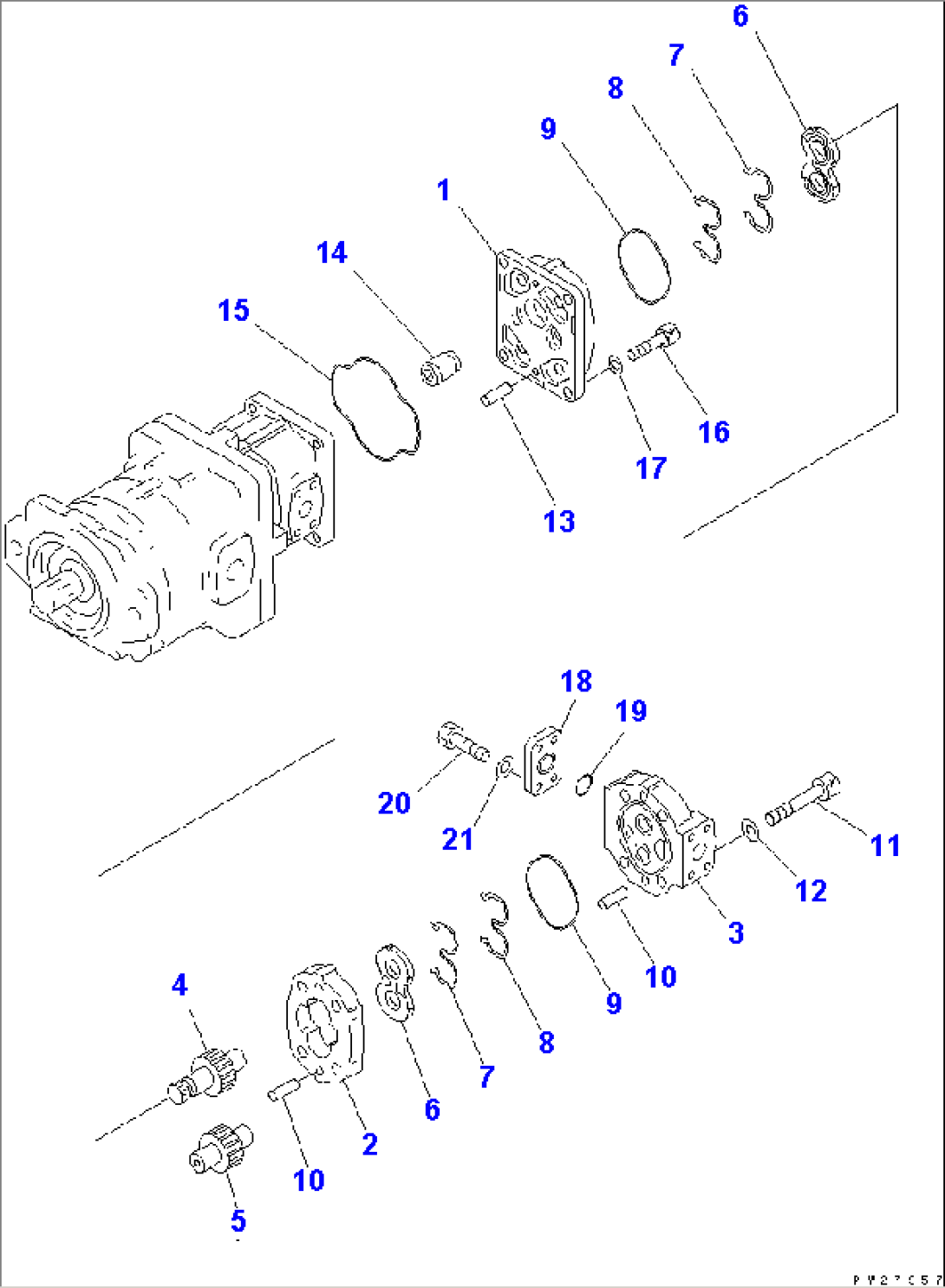 HYDRAULIC GEAR PUMP (SAR80¤80¤8) (3/3)