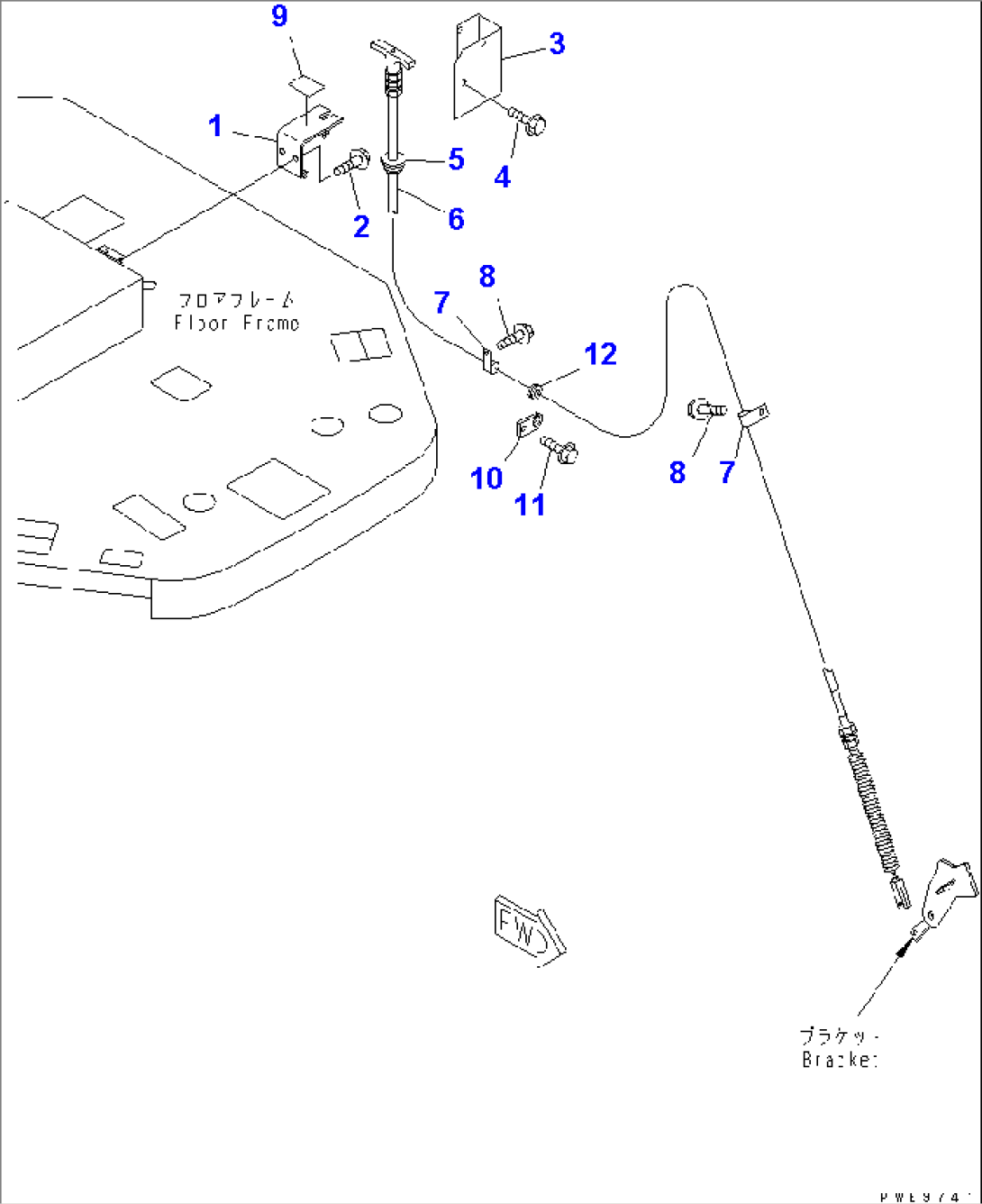 FLOOR (MULTI COUPLER CONTROL LINKAGE)(#10001-11122)