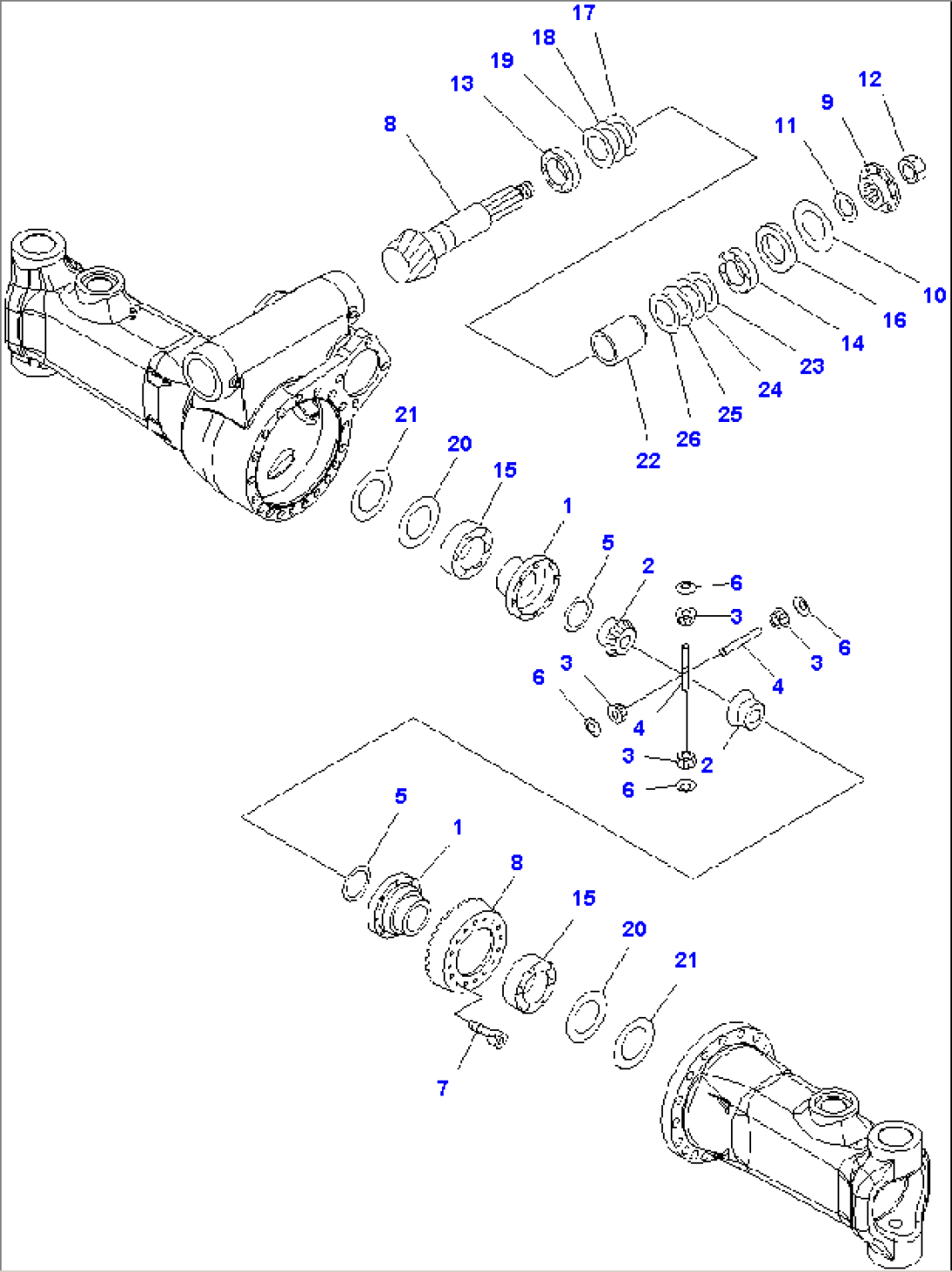 FRONT AXLE (5/6) (2.50M WIDTH)