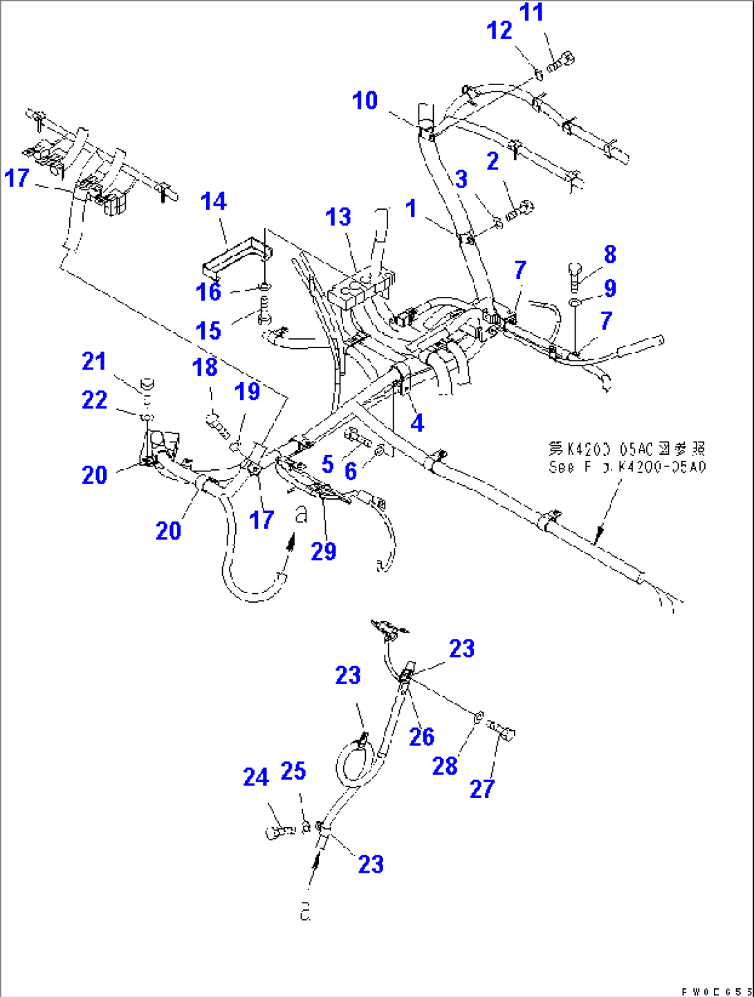 FLOOR FRAME (WIRING HARNESS) (2/2) (FOR E.P.C LEVER¤ JOY STICK)
