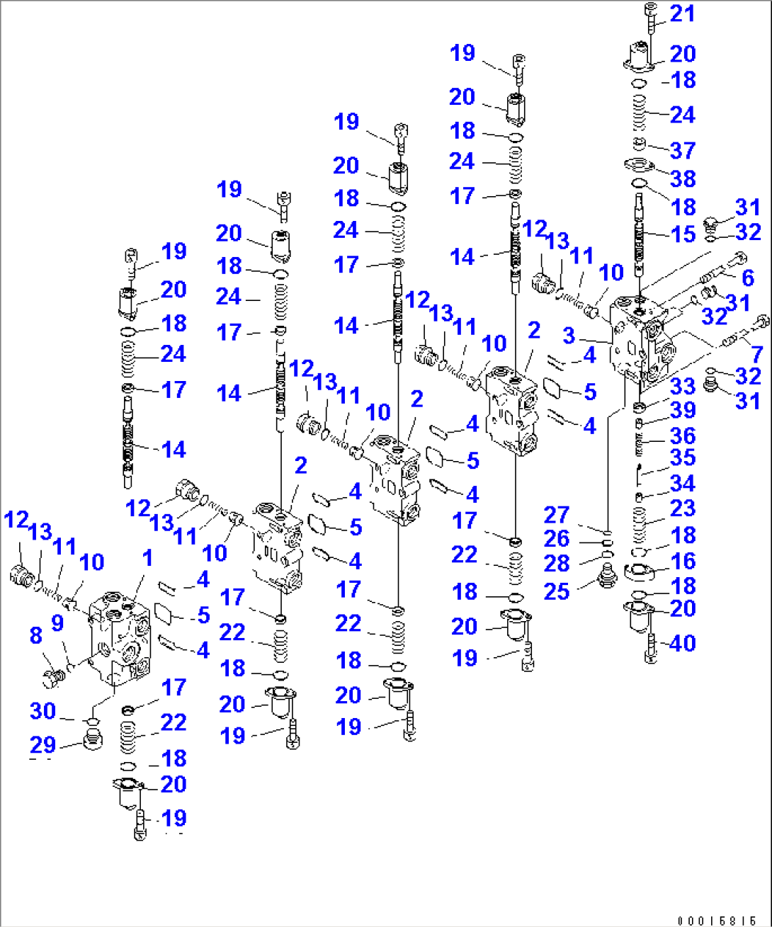 CONTROL VALVE (5-SPOOL) (1/2)