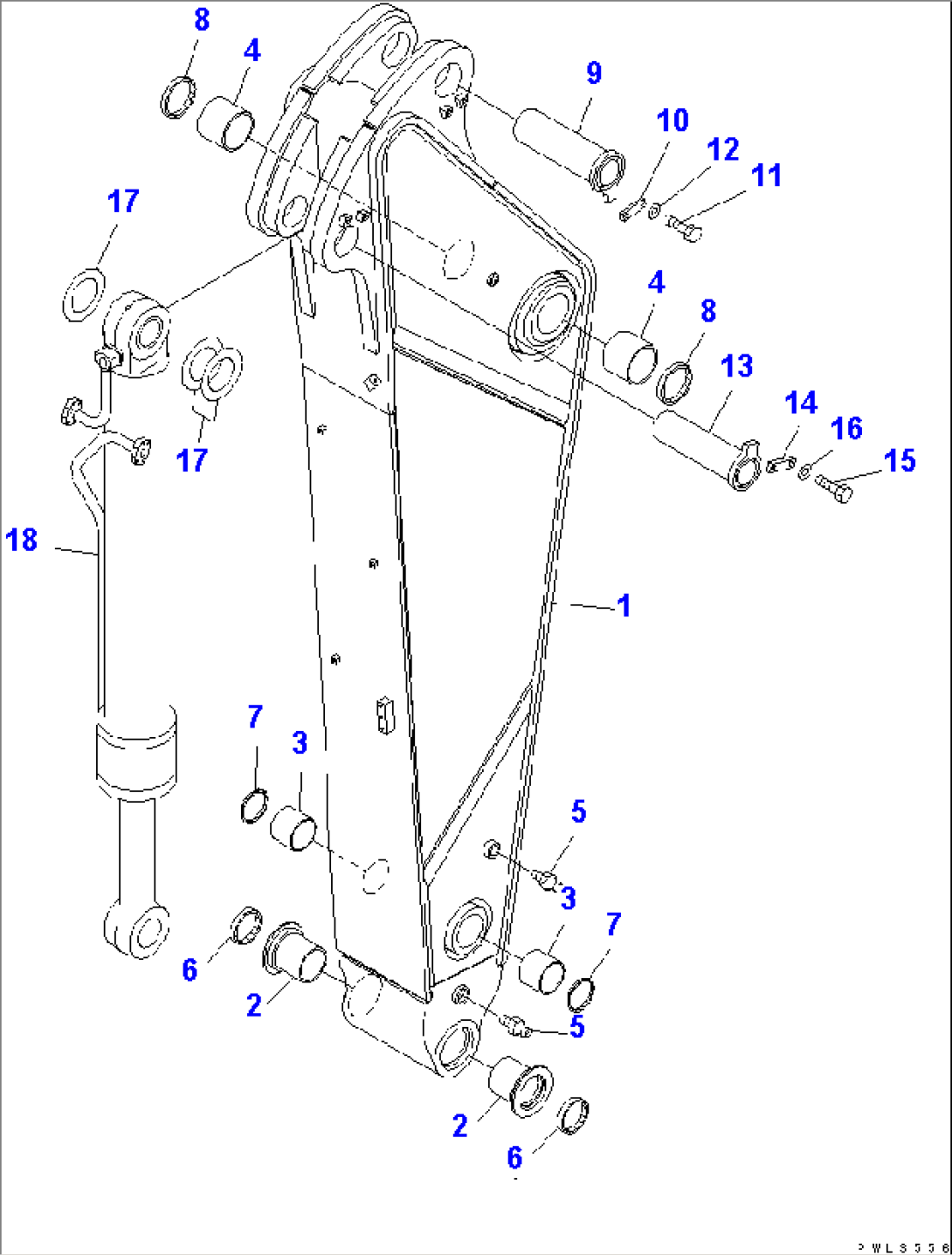 ARM (2.9M) (ARM AND BUCKET CYLINDER) (SE SPEC.)