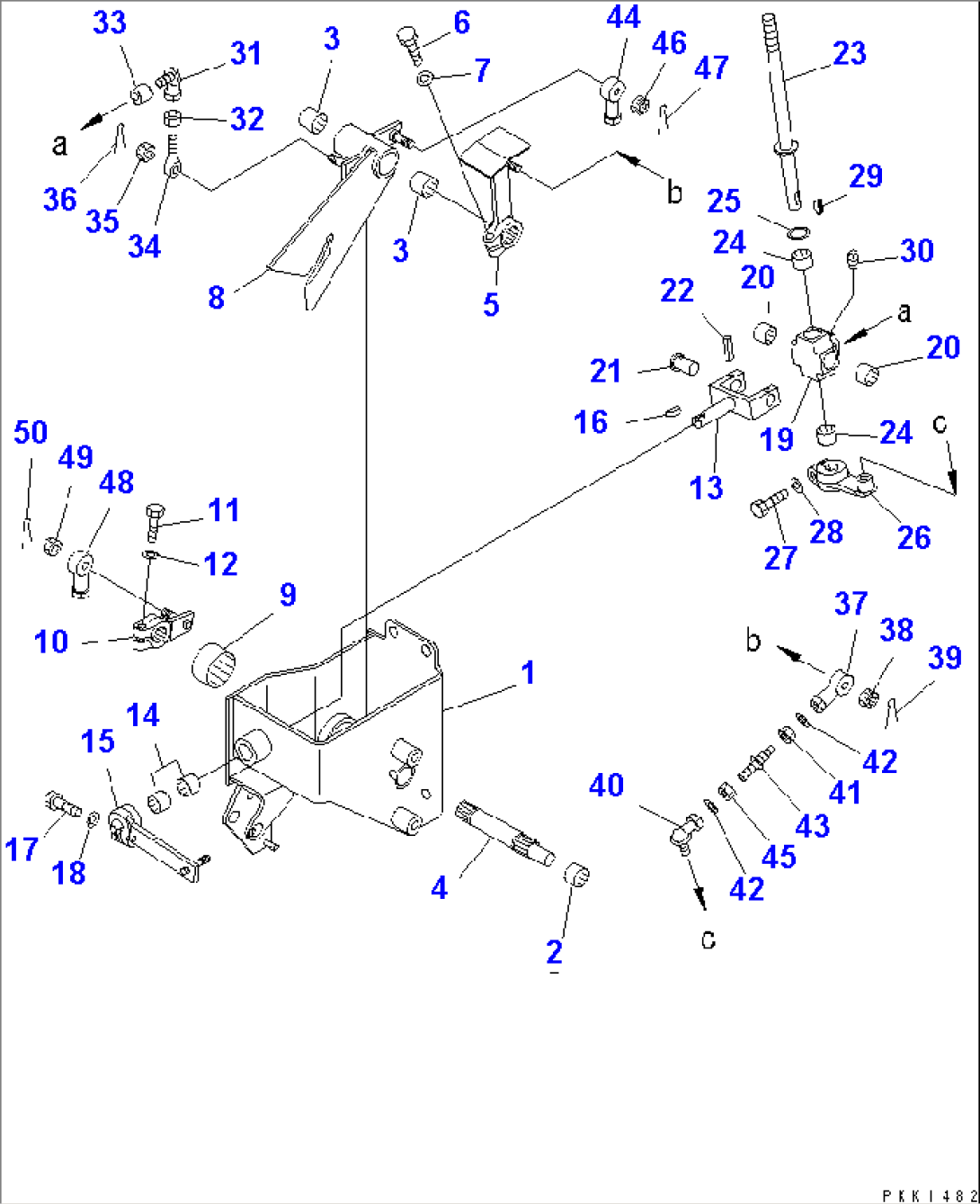 TRANSMISSION CONTROL LEVER (1/4)(#41184-)