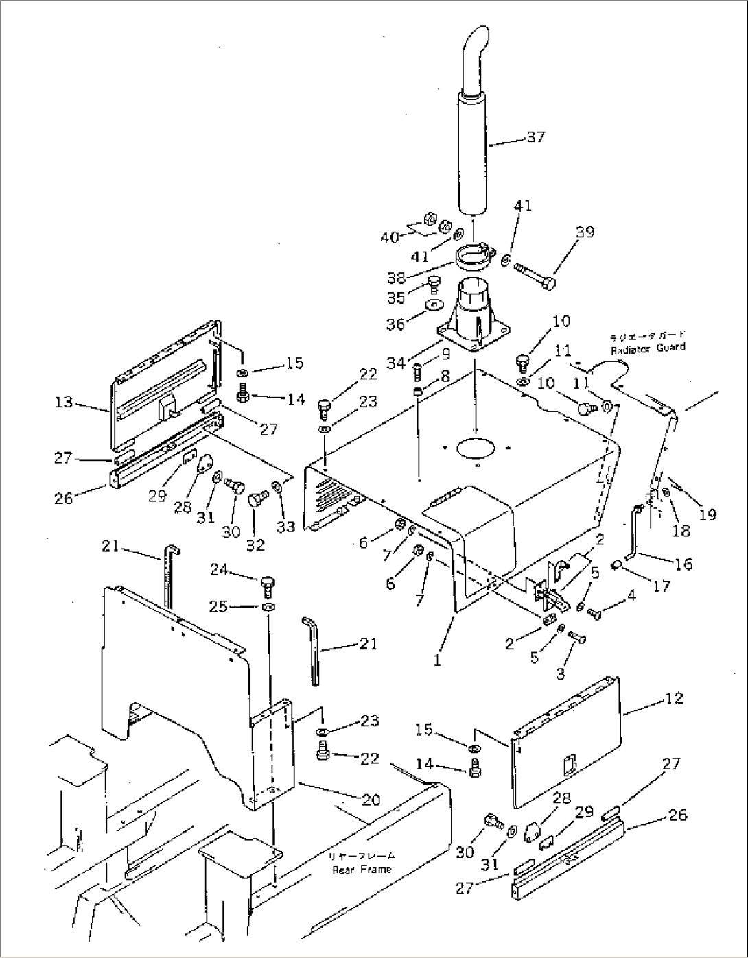 ENGINE HOOD AND EXHAUST(#10001-19999)