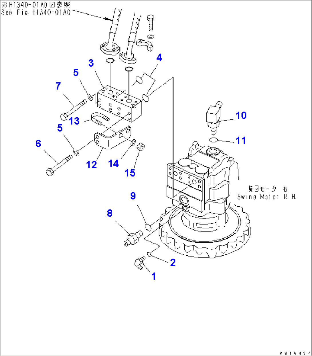 SWING MACHINERY (BLOCK) (R.H.)(#11001-)