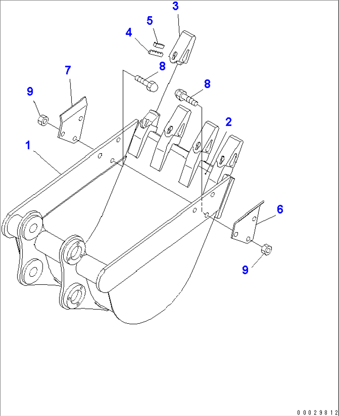 BUCKET¤ 0.07M3 (MINI 0.09M3) 500MM WIDTH