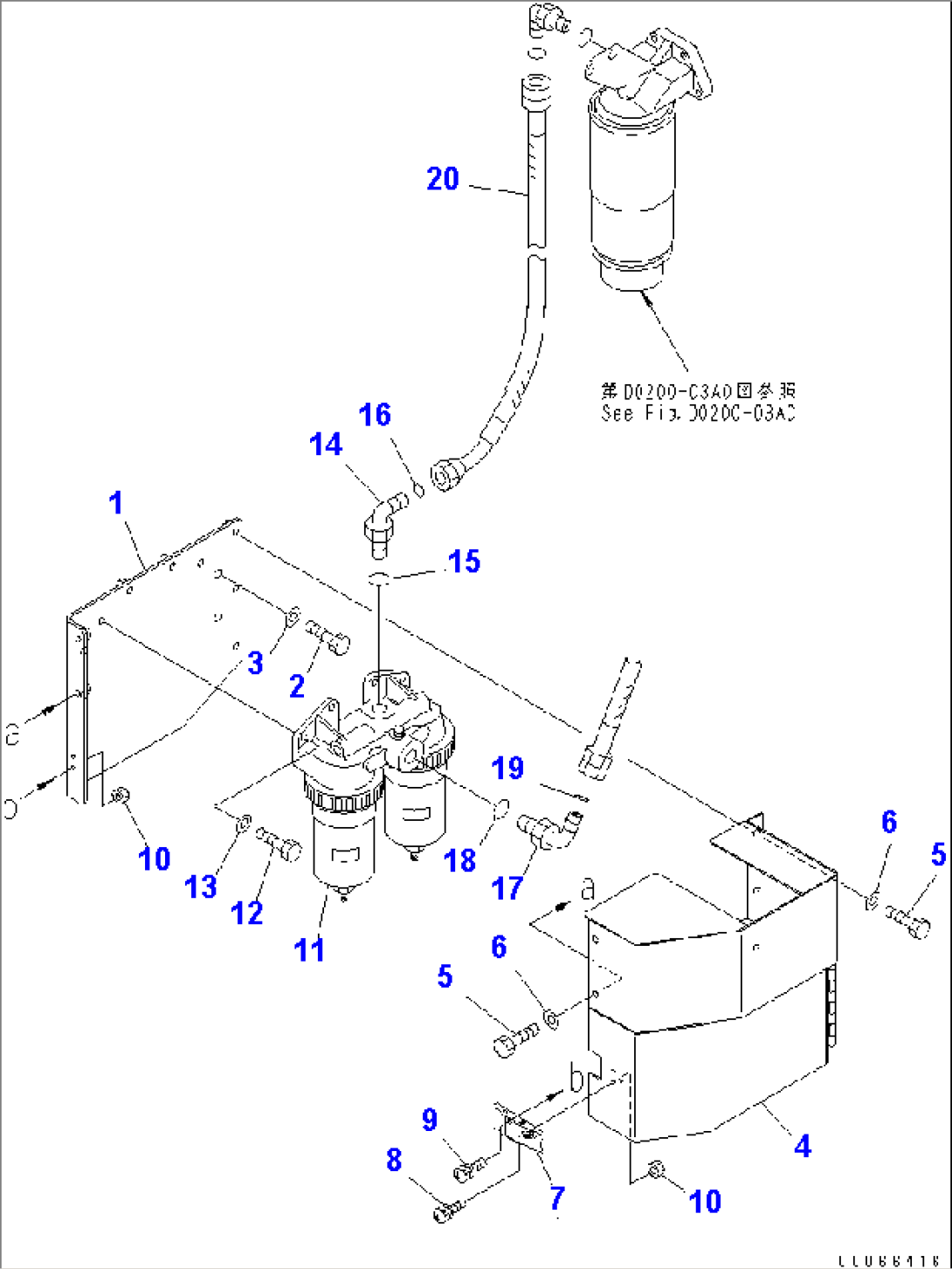 FUEL LINE (WATER SEPARATOR)(#11001-)