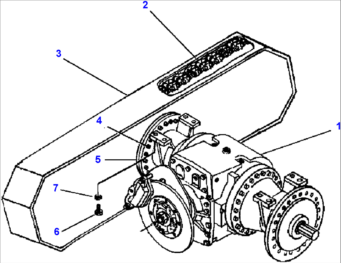 FIG. F5550-01A0 FINAL DRIVE AND TANDEMS - WITHOUT PLANETARY