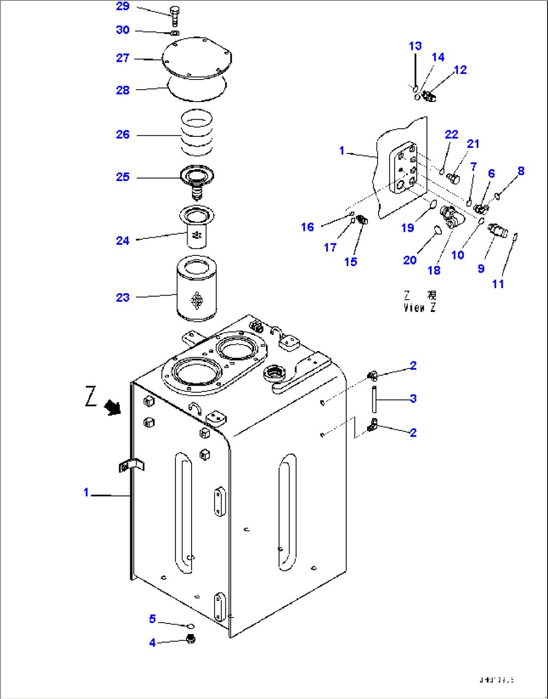 Hydraulic Tank, (1/2) (#70988-)