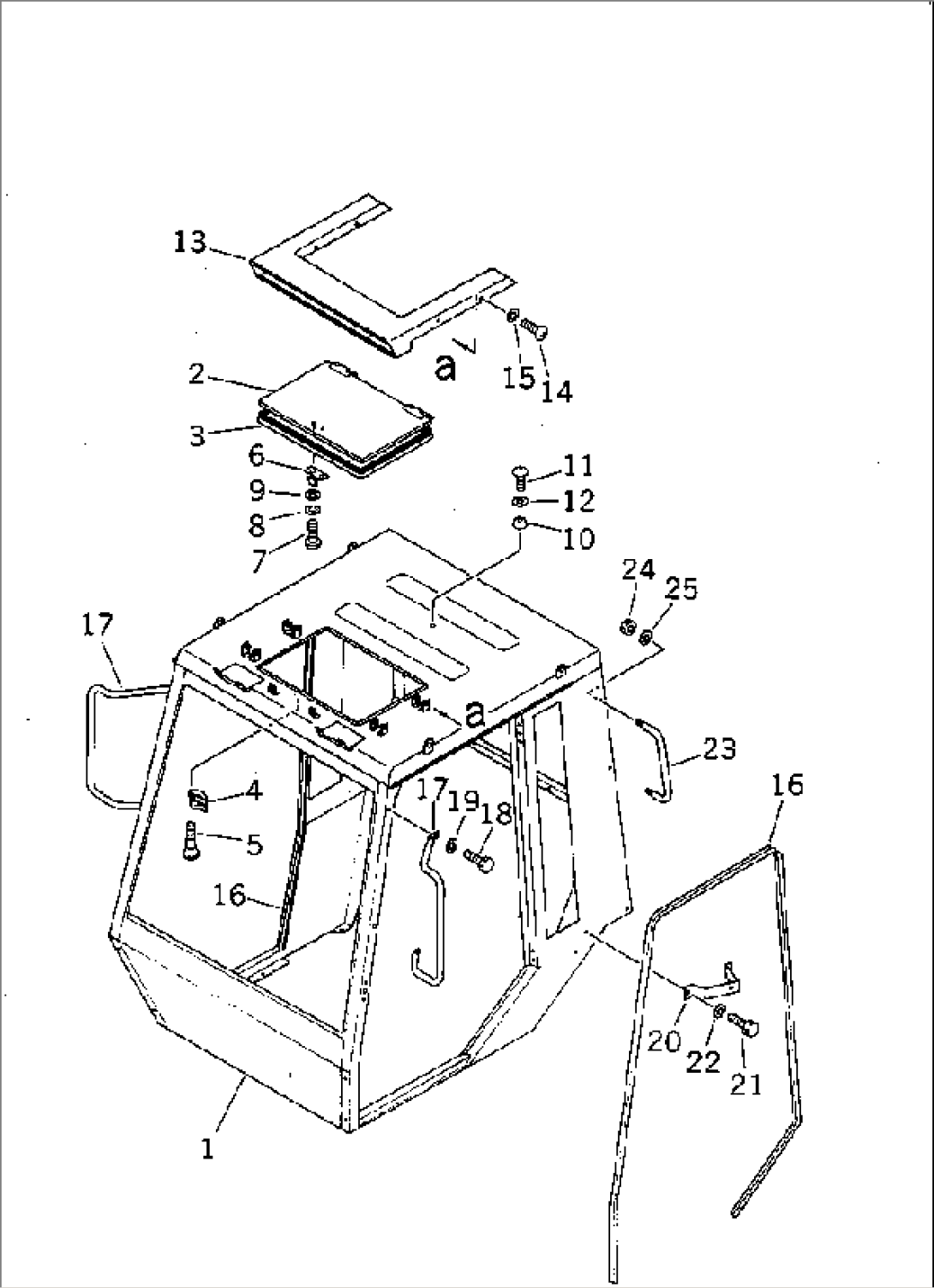 STEEL CAB (WITH ROOF DOOR TYPE) (1/10) (FOR JAPAN)