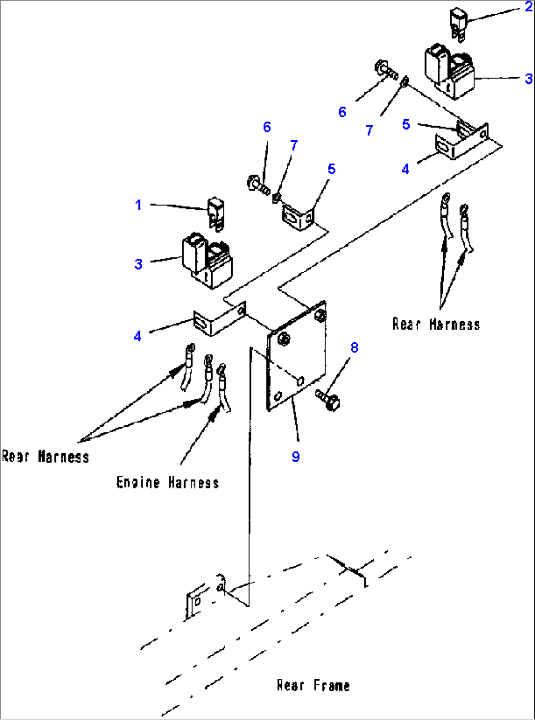 FIG. E0202-02A0 REAR HARNESS - FUSE