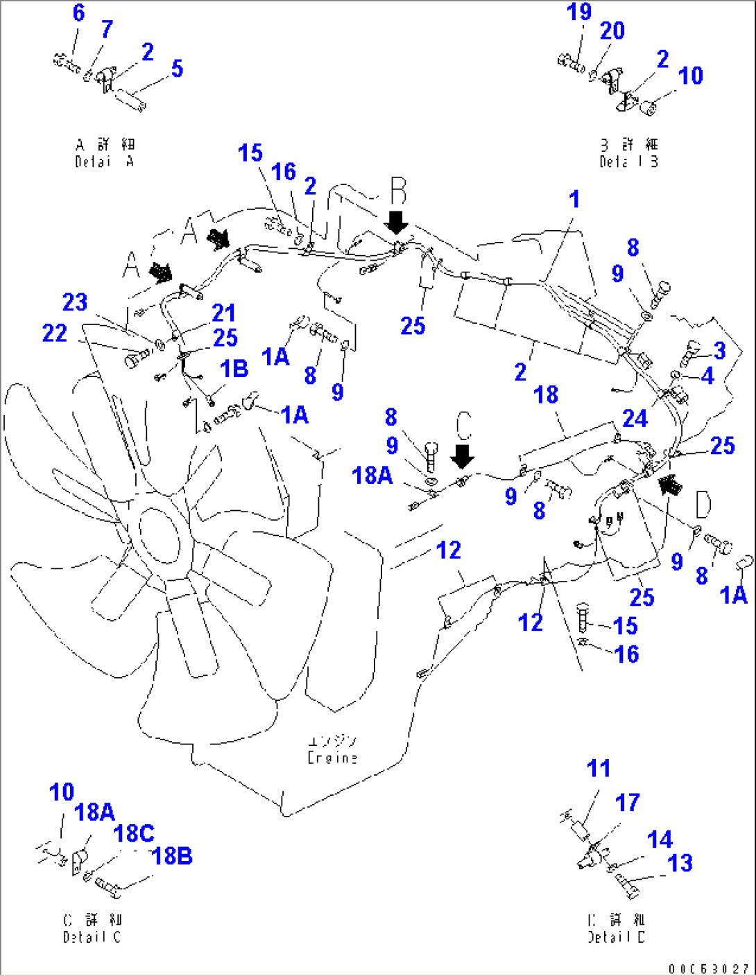 ENGINE CONTROL (ENGINE HARNESS)(#7001-7168)