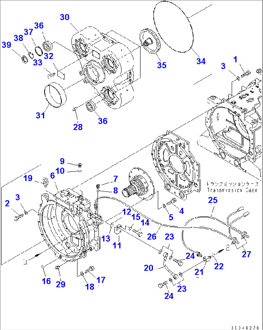 TORQUE CONVERTER (3/3) (REAR HOSING AND P.T.O.)(#8001-)